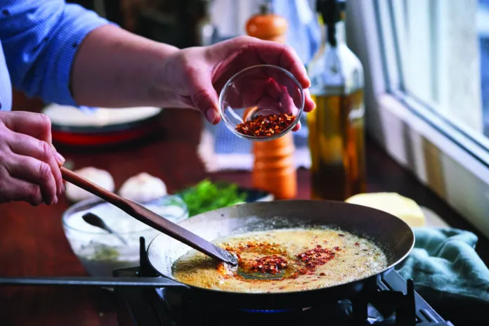 Preparing Turkish Poached Eggs Cilbir