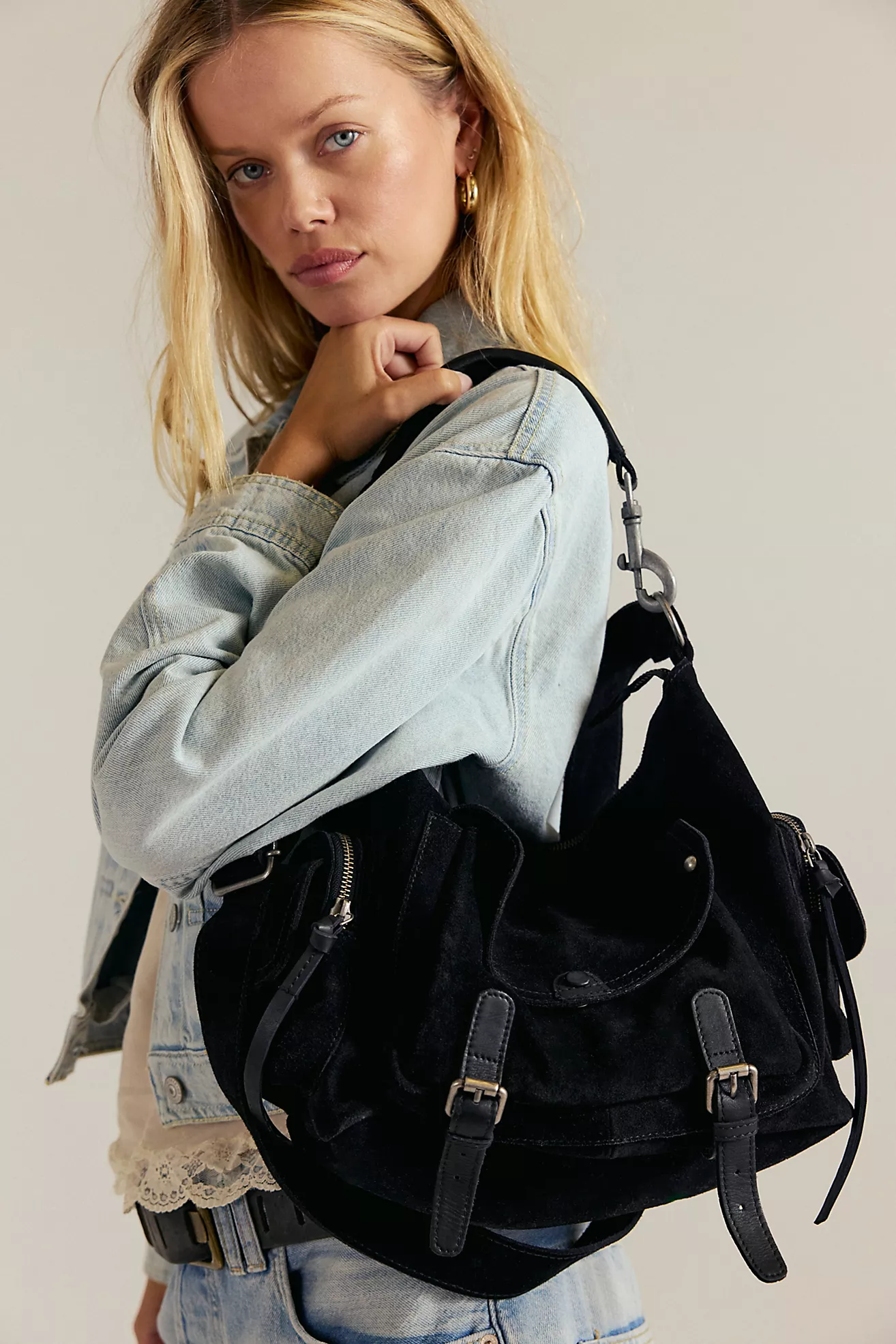 Palermo Suede Shoulder Bag