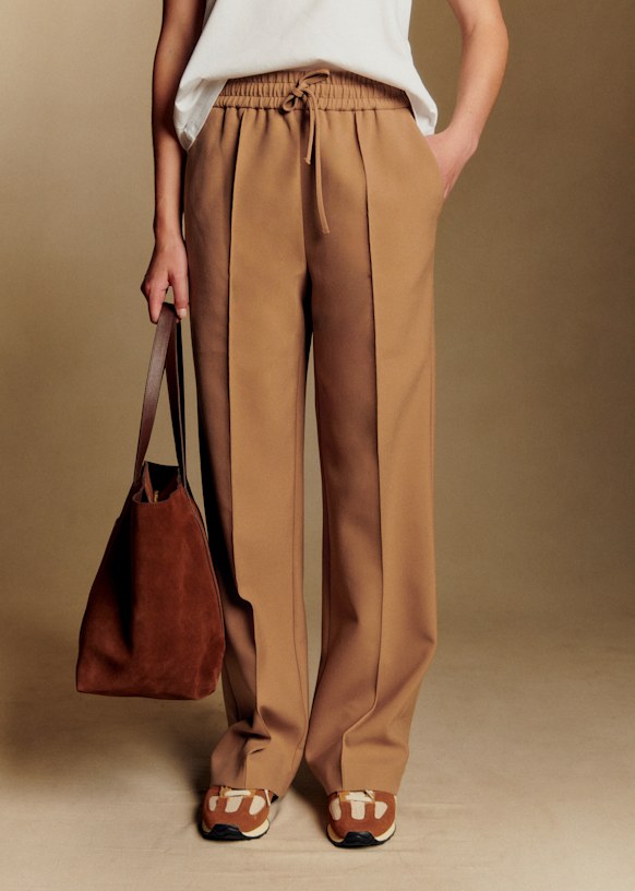 Bruce Trousers - Camel - Recycled Polyester - S&eacute;zane