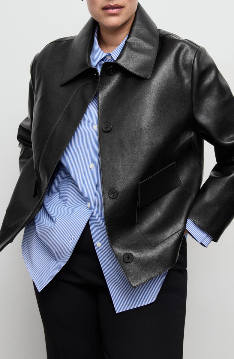 Sabina Faux Leather Jacket