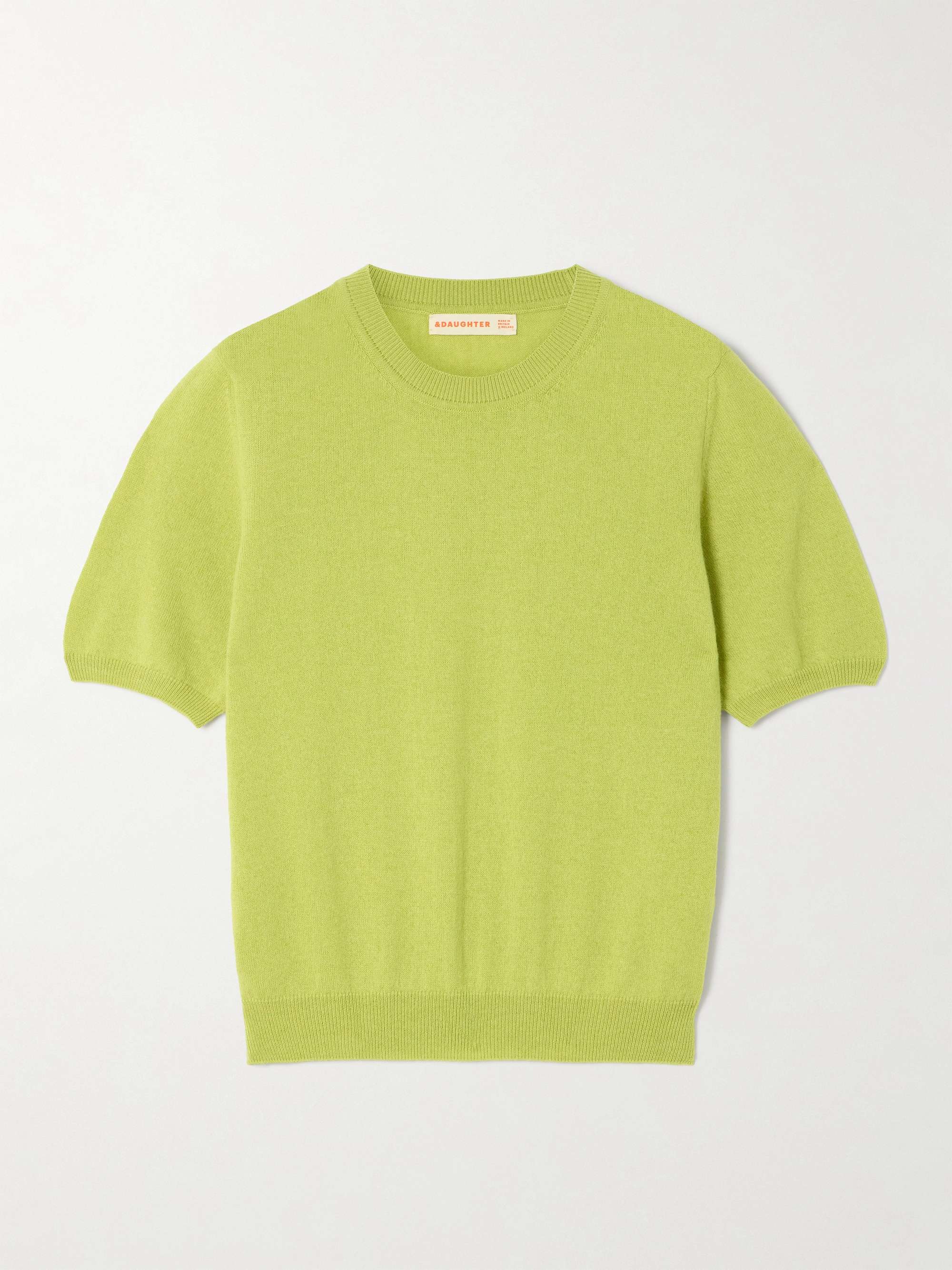 &amp;Daughter, Emer cropped cashmere and cotton-blend T-shirt