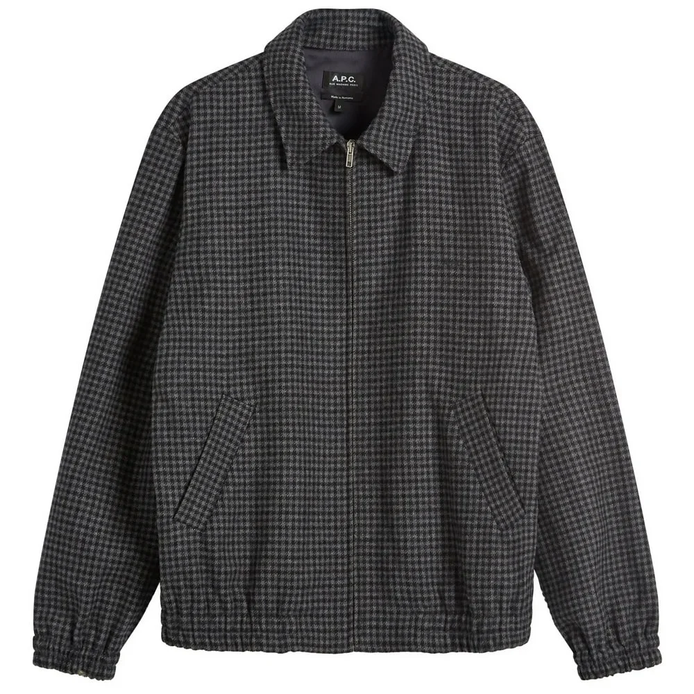A.P.C. Gilbert Houndstooth Check Wool Jacket