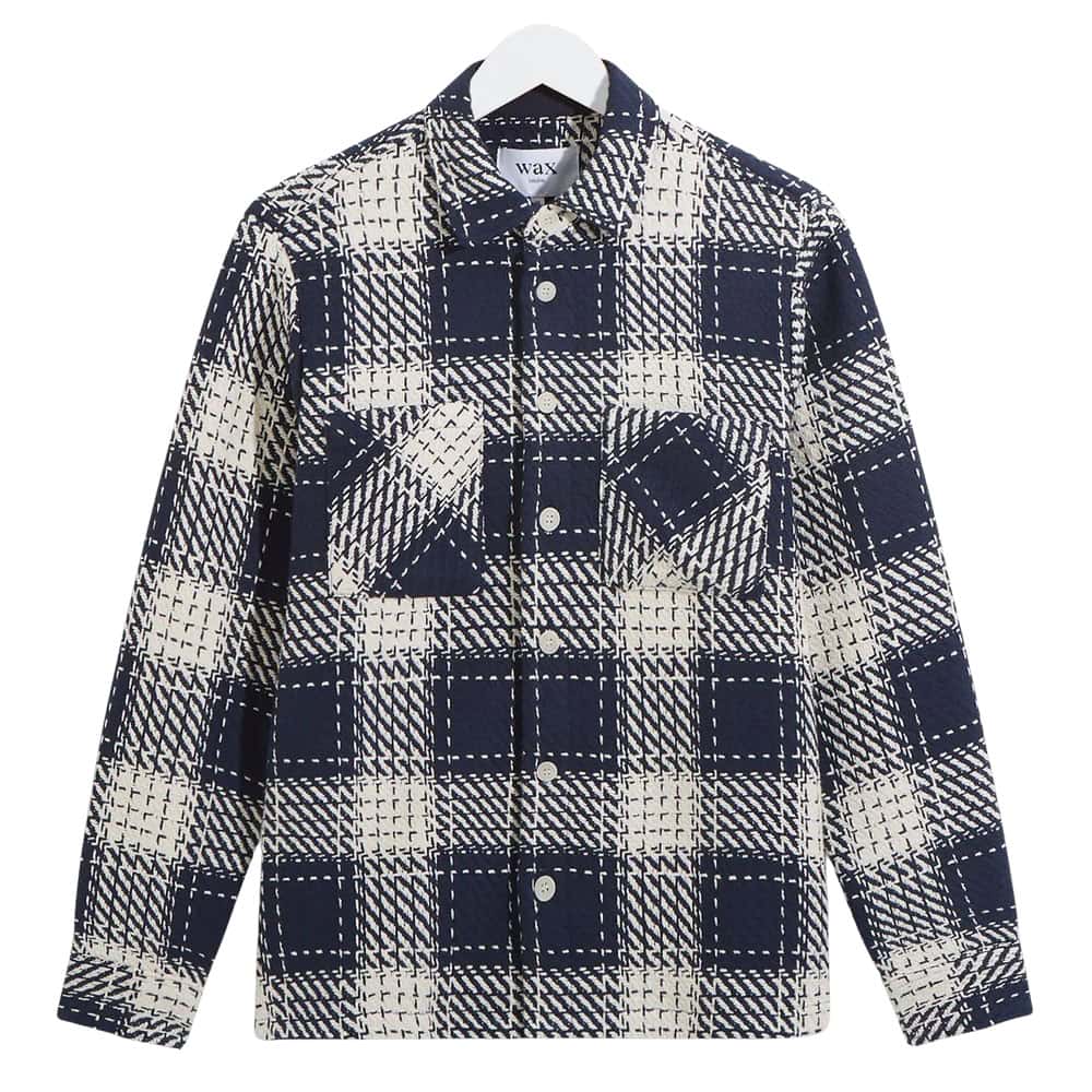 Wax London Whiting – Navy Marine Beatnik Overshirt
