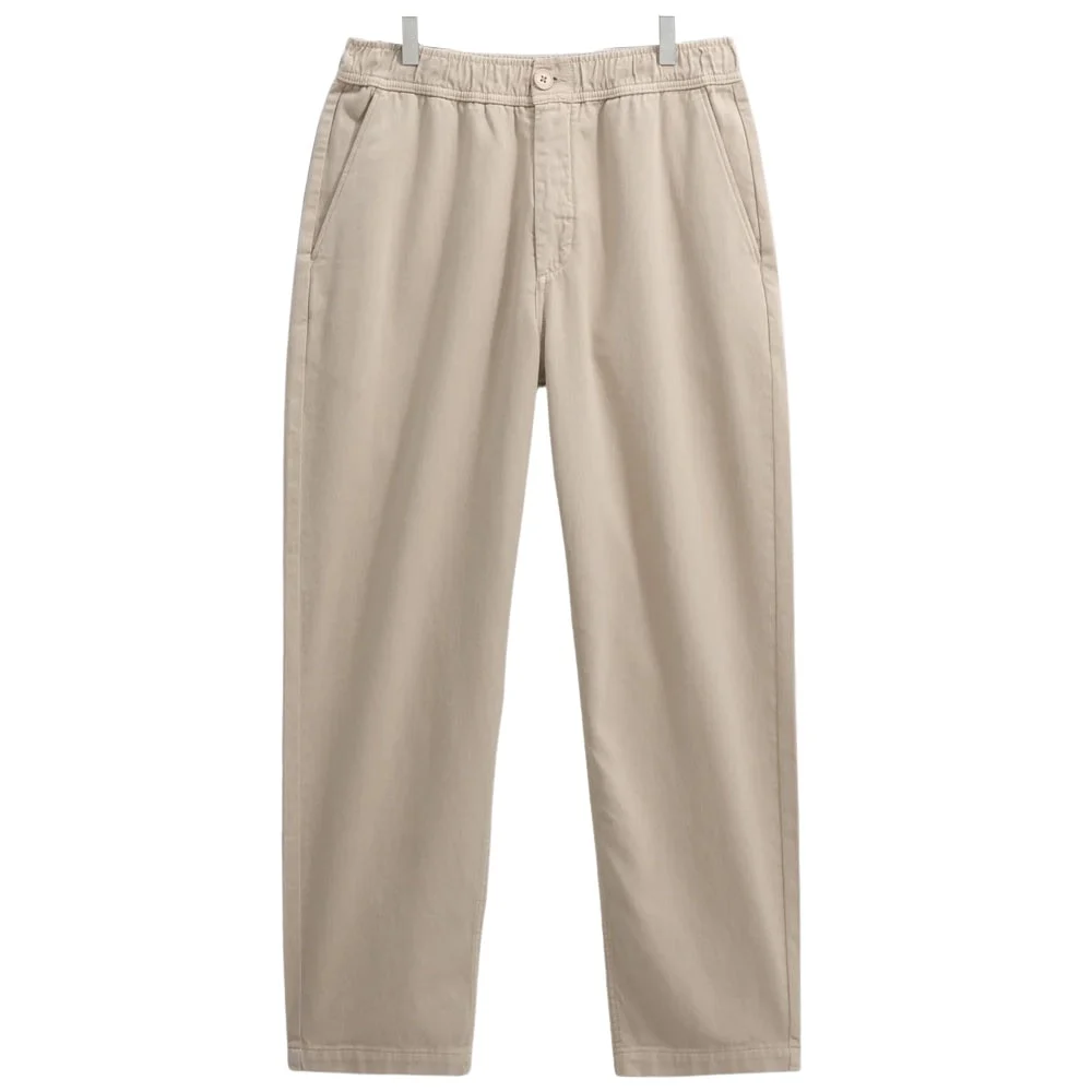 Wax London Kurt – Stone Organic Cotton Trousers