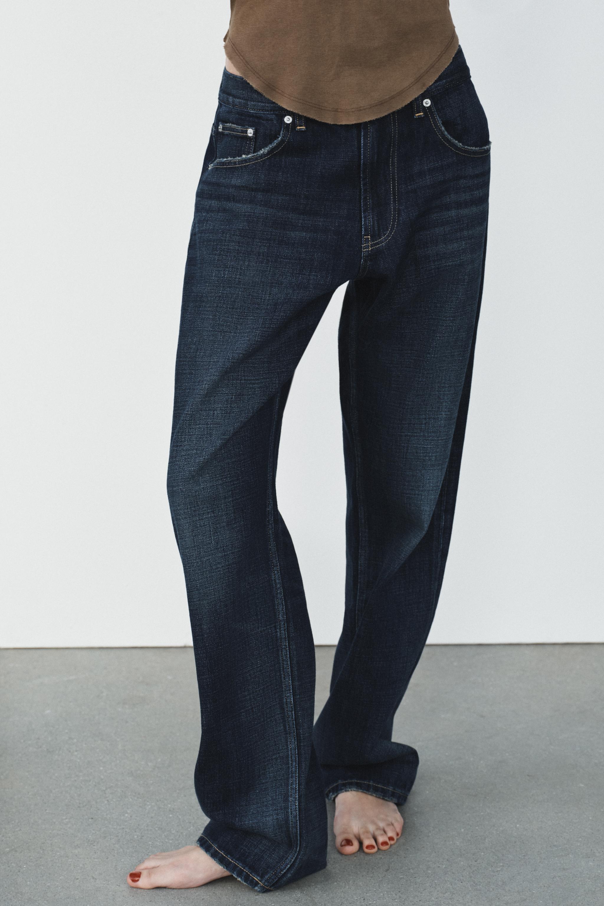 Trf Low Waist Baggy Tapered Jeans