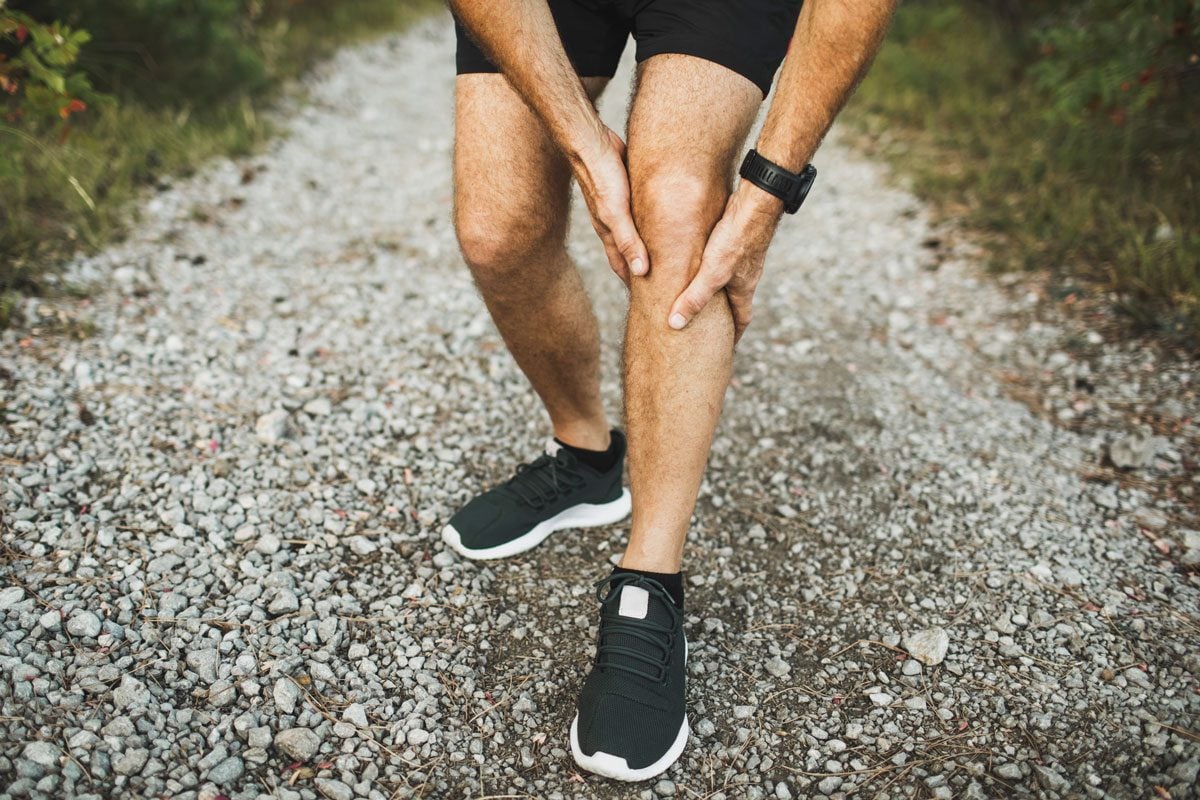 Inflammation Of Knee Joint Of Runner Athlete