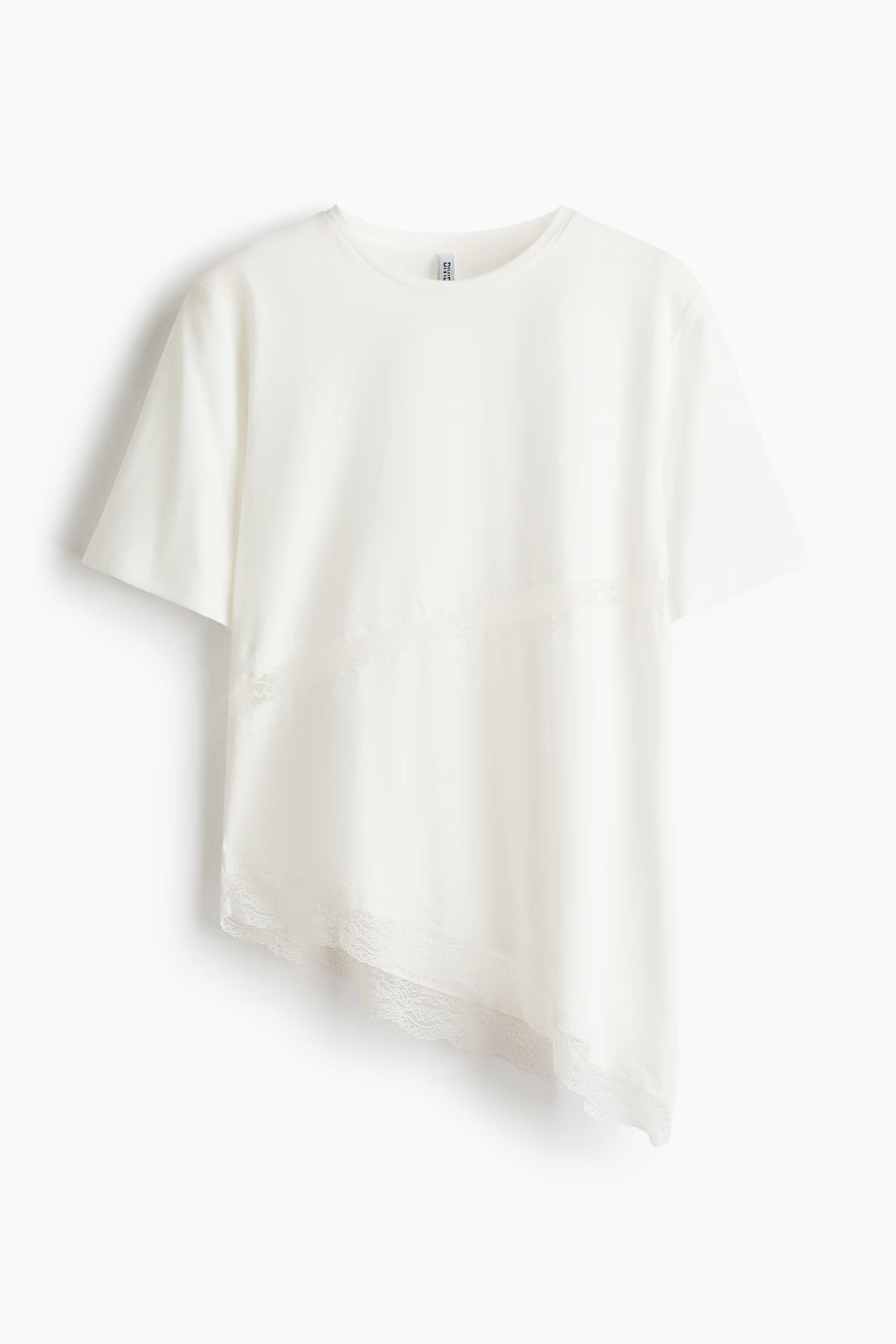 h&amp;m, Lace-Trimmed T-Shirt