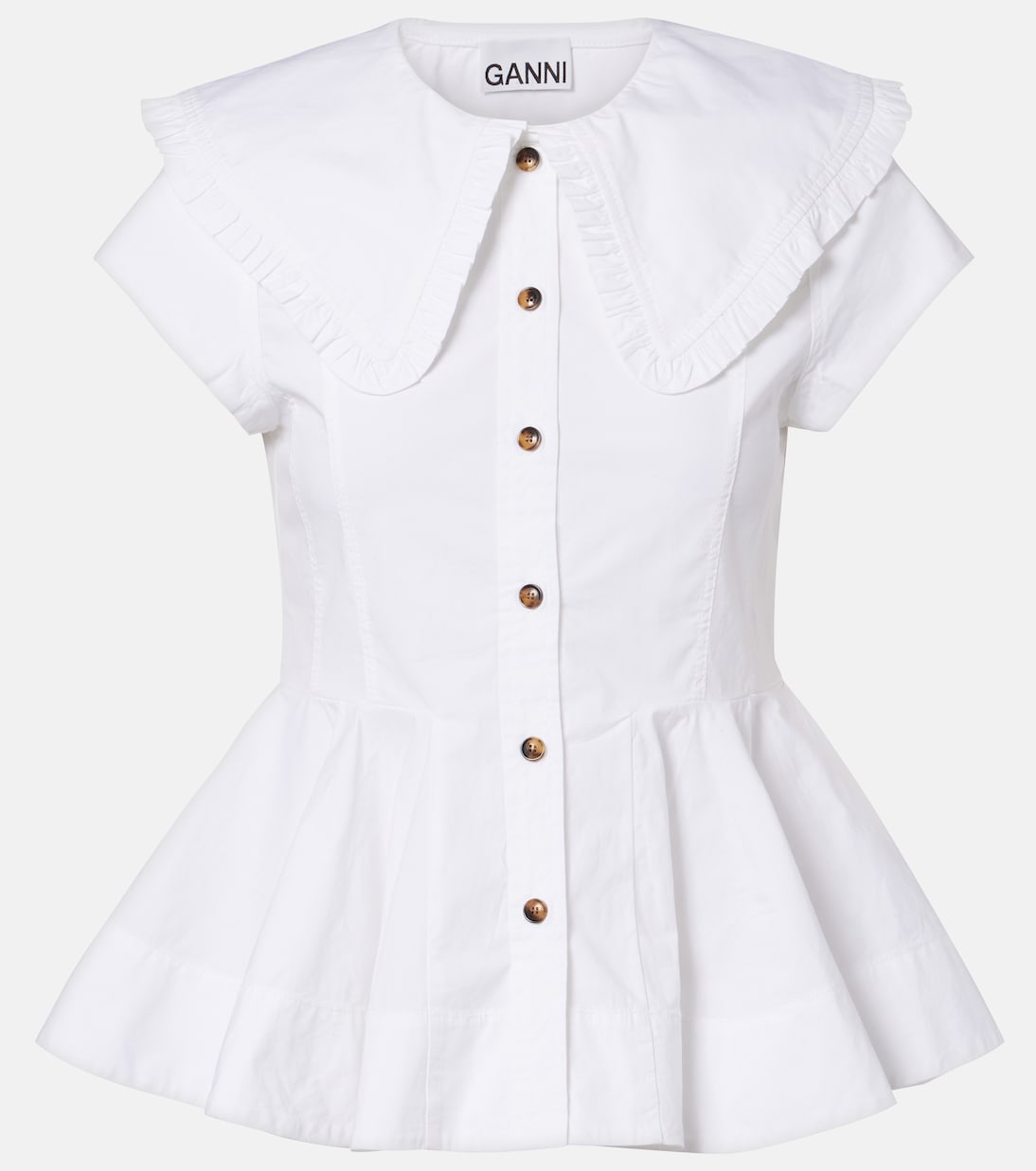 Ruffled Cotton-Blend Shirt