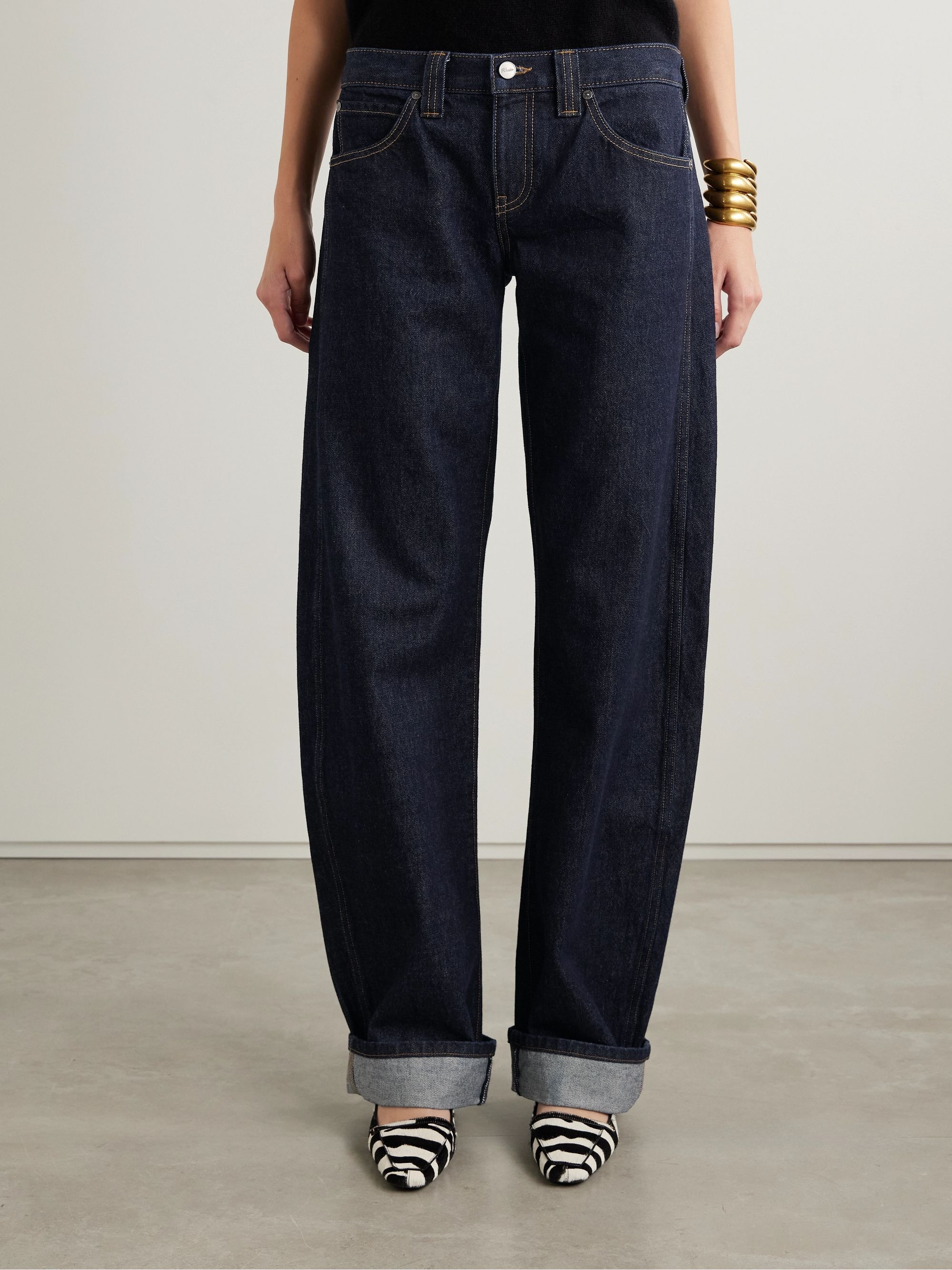 Khaite, Karo Mid-Rise Barrel-Leg Jeans