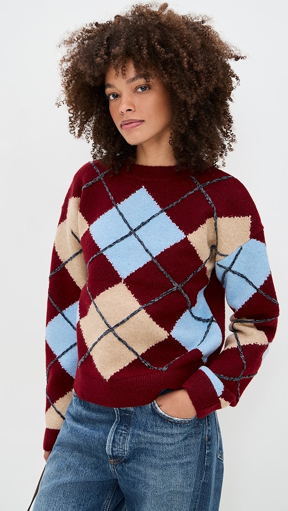 English Factory Argyle Sweater