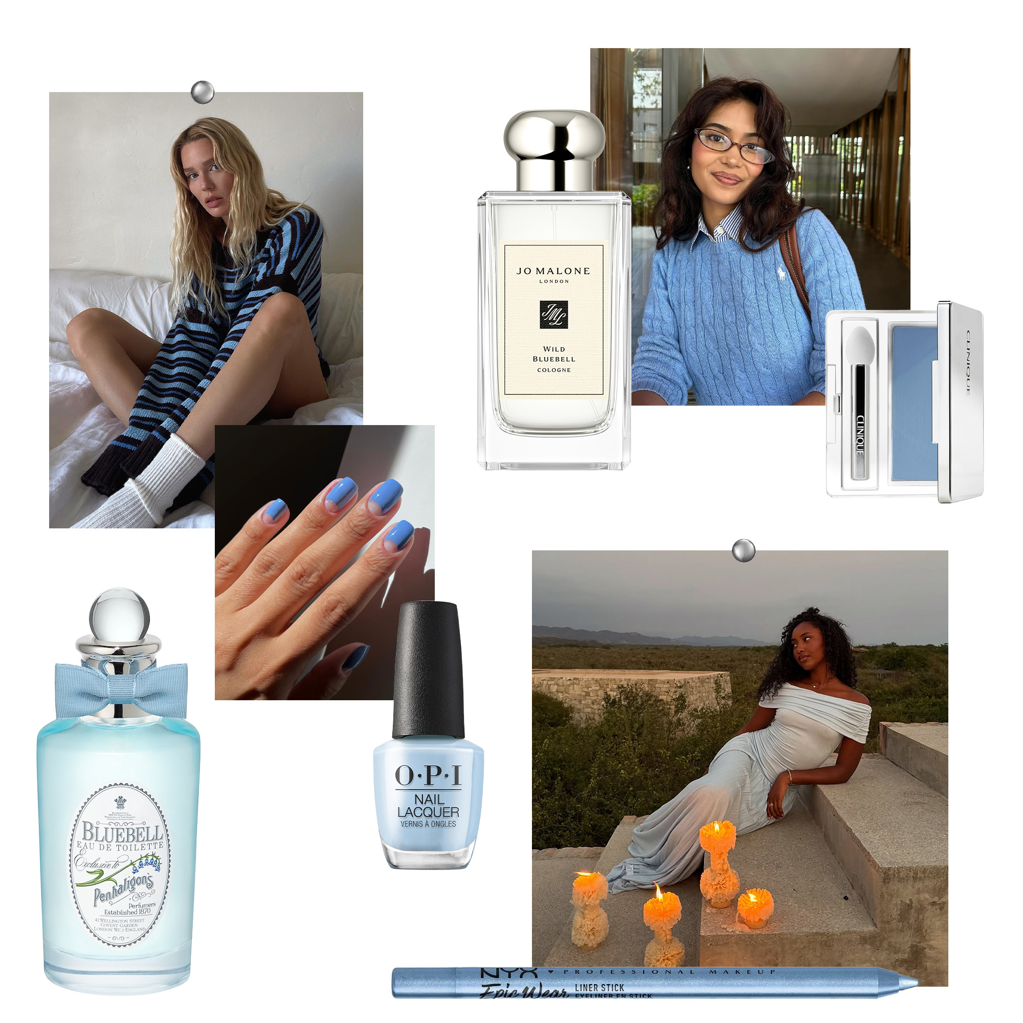 Megan Adelaide, Mishti Rahman, and Rayan Xasan with frost blue beauty favorites