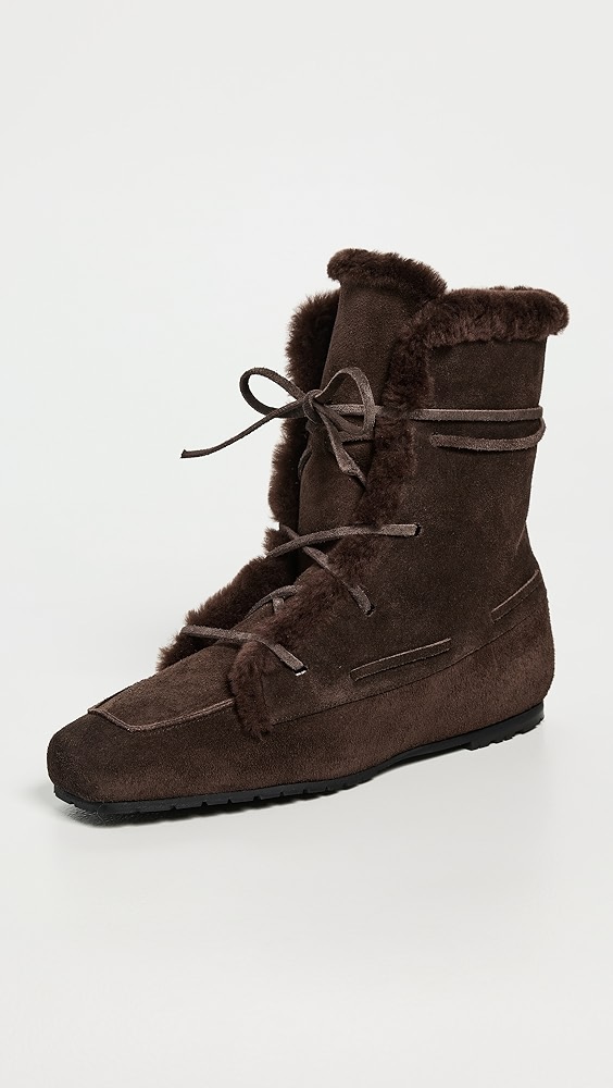 Aeyde Paul Suede Shearling Boots