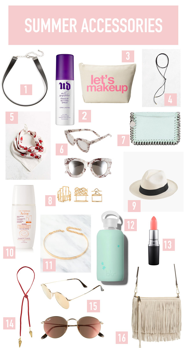 Summer Accessories accessories for summer 2016
