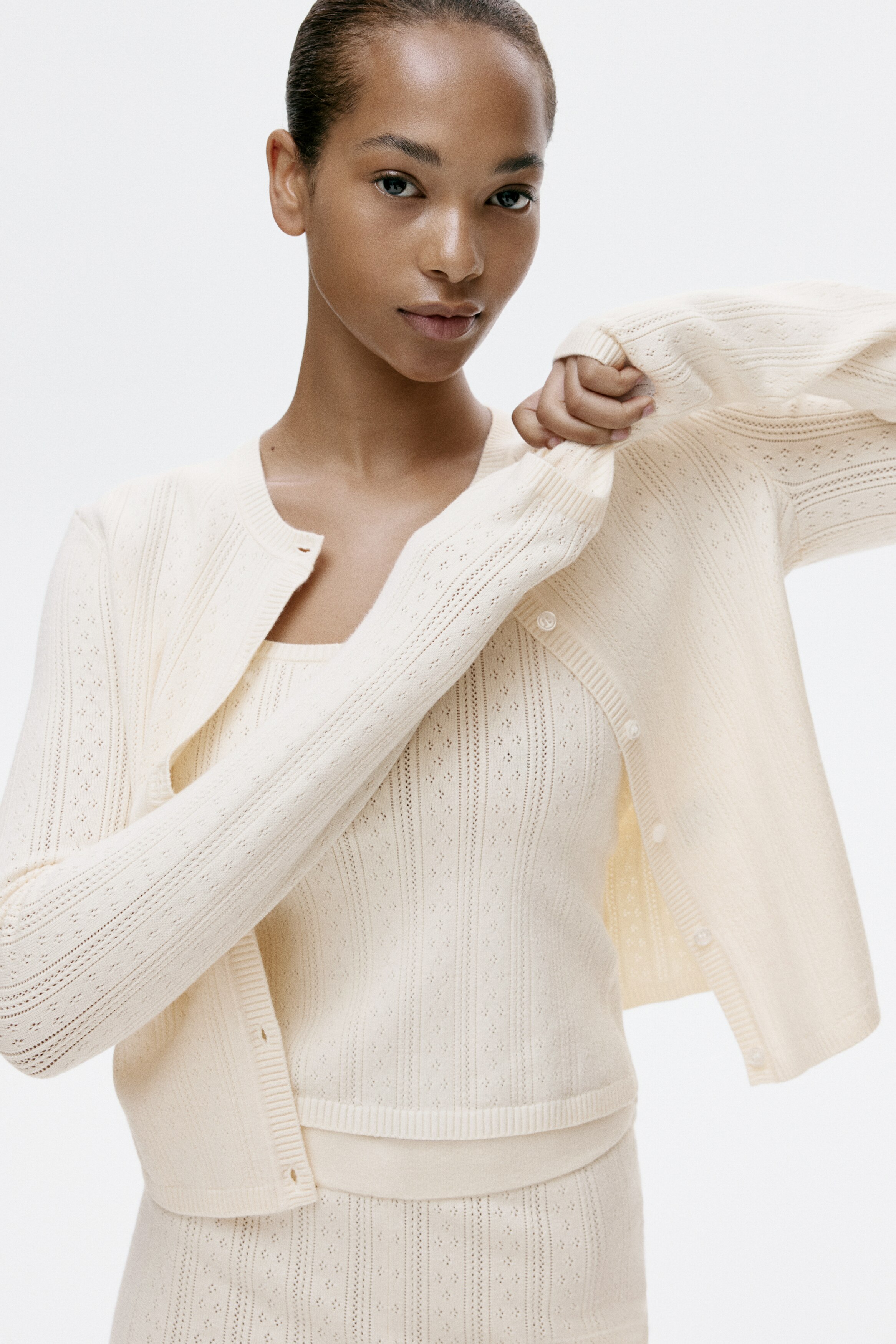 hm, Pointelle Knit Cardigan