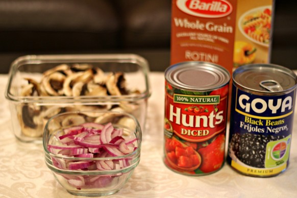 ingredients for vegetarian pasta