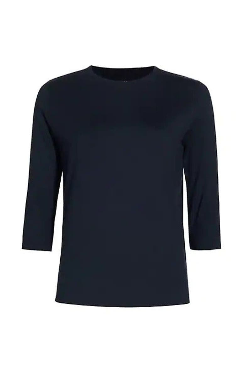 Soft Touch Semi Relaxed 3/4 Sleeve Boatneck
