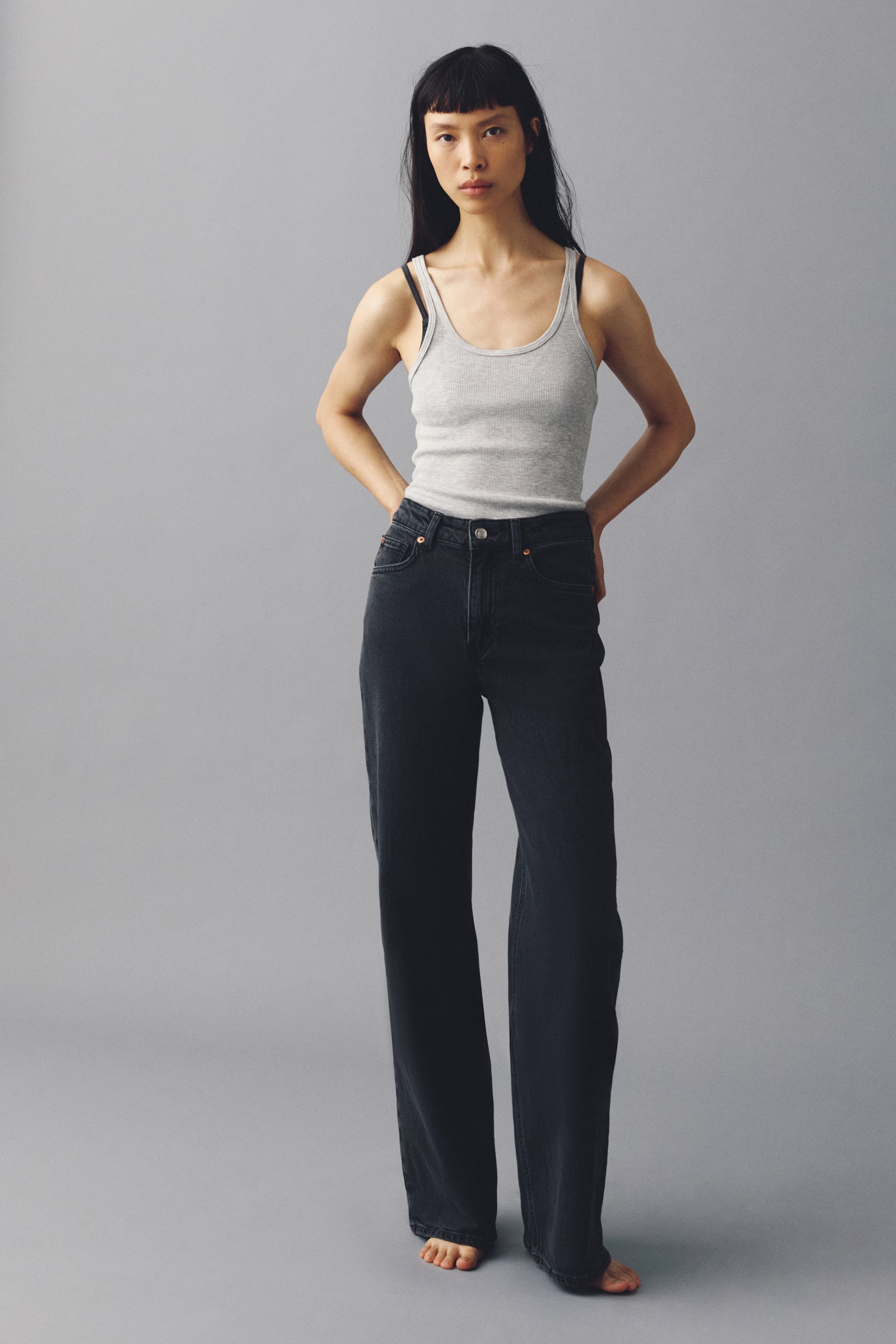 H&amp;M, Harper High Rise Wide Leg Jeans