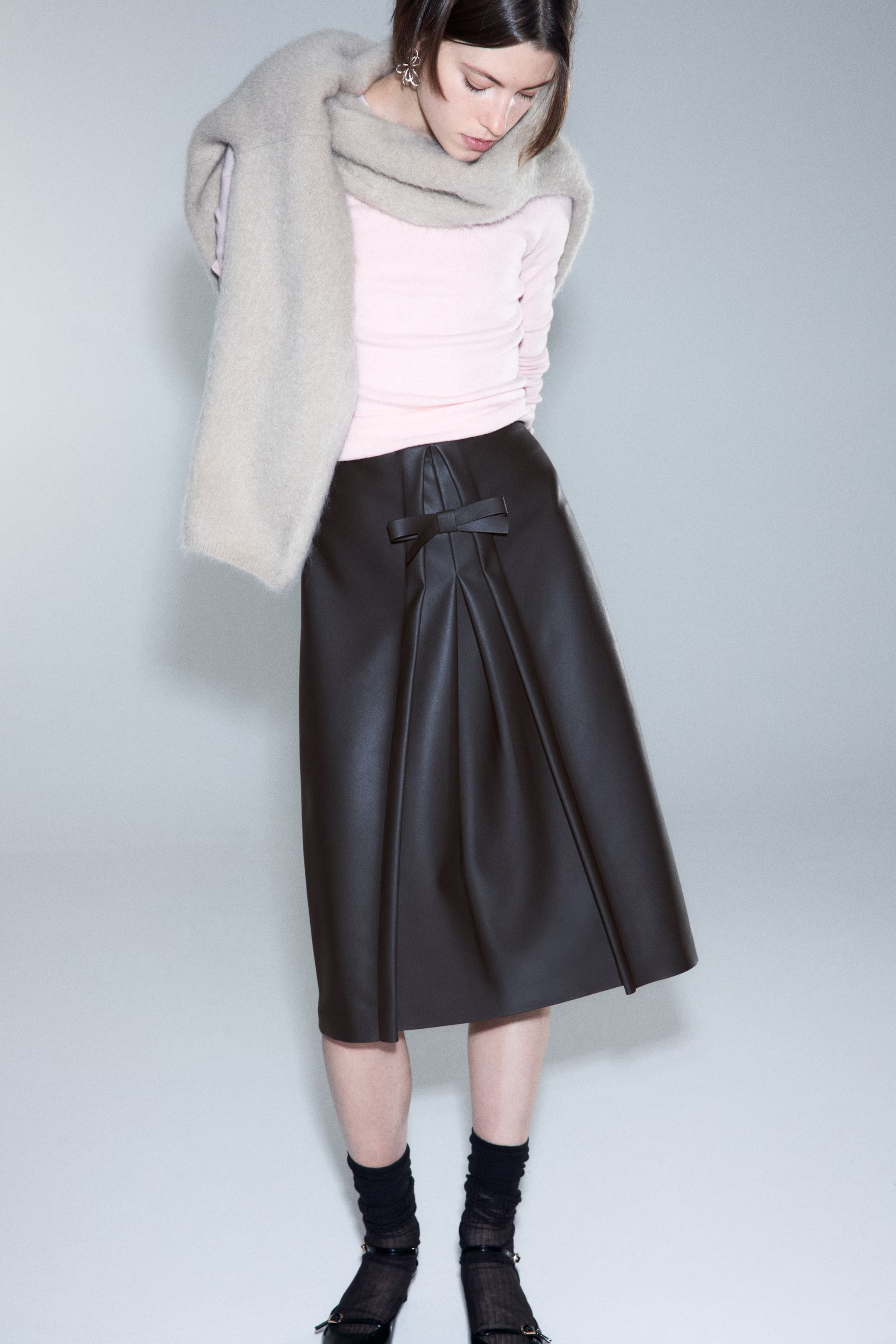 h&amp;m, Bow-Front Skirt