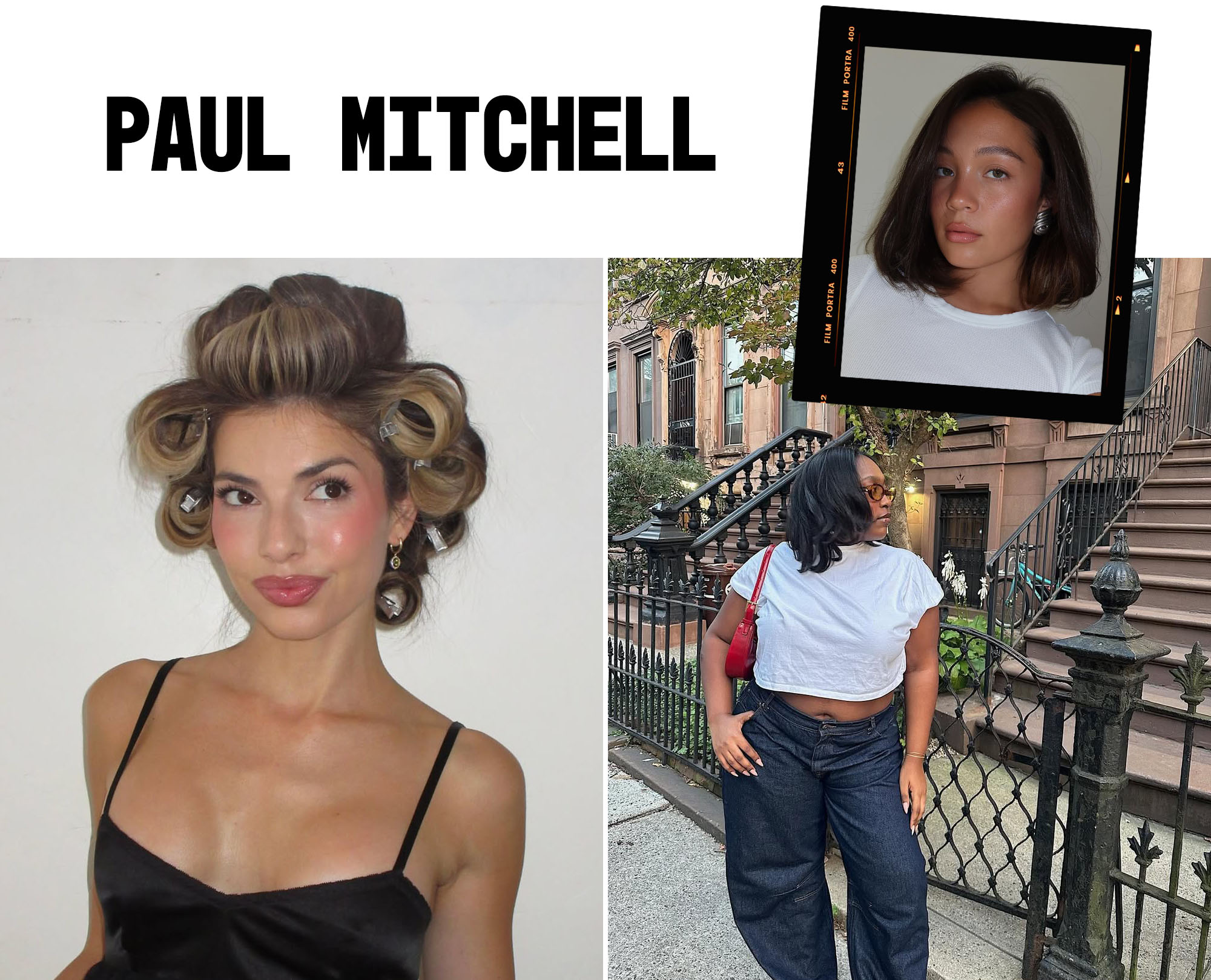 Collage of content creators testing beauty products