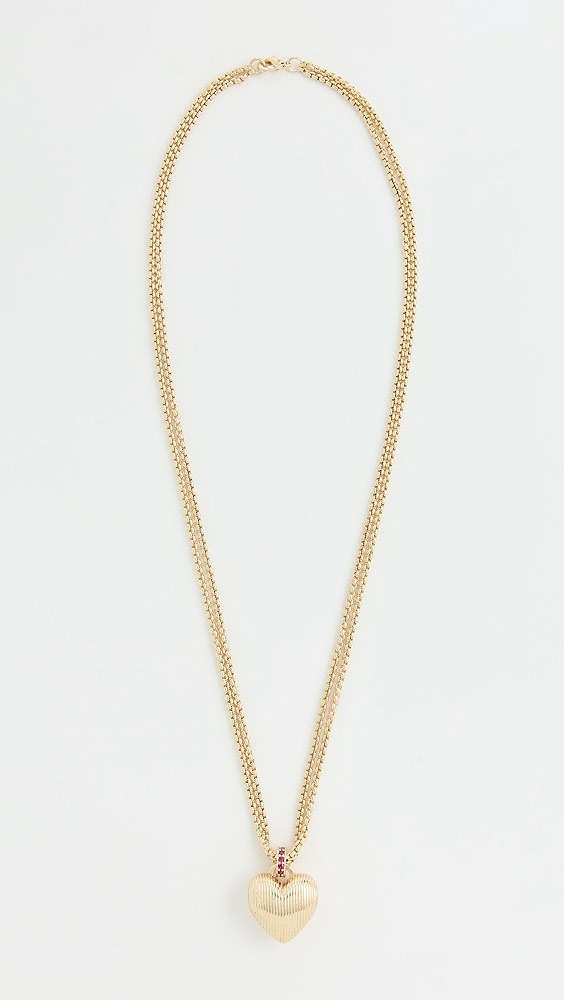 Roxanne Assoulin the Textured Heart Necklace