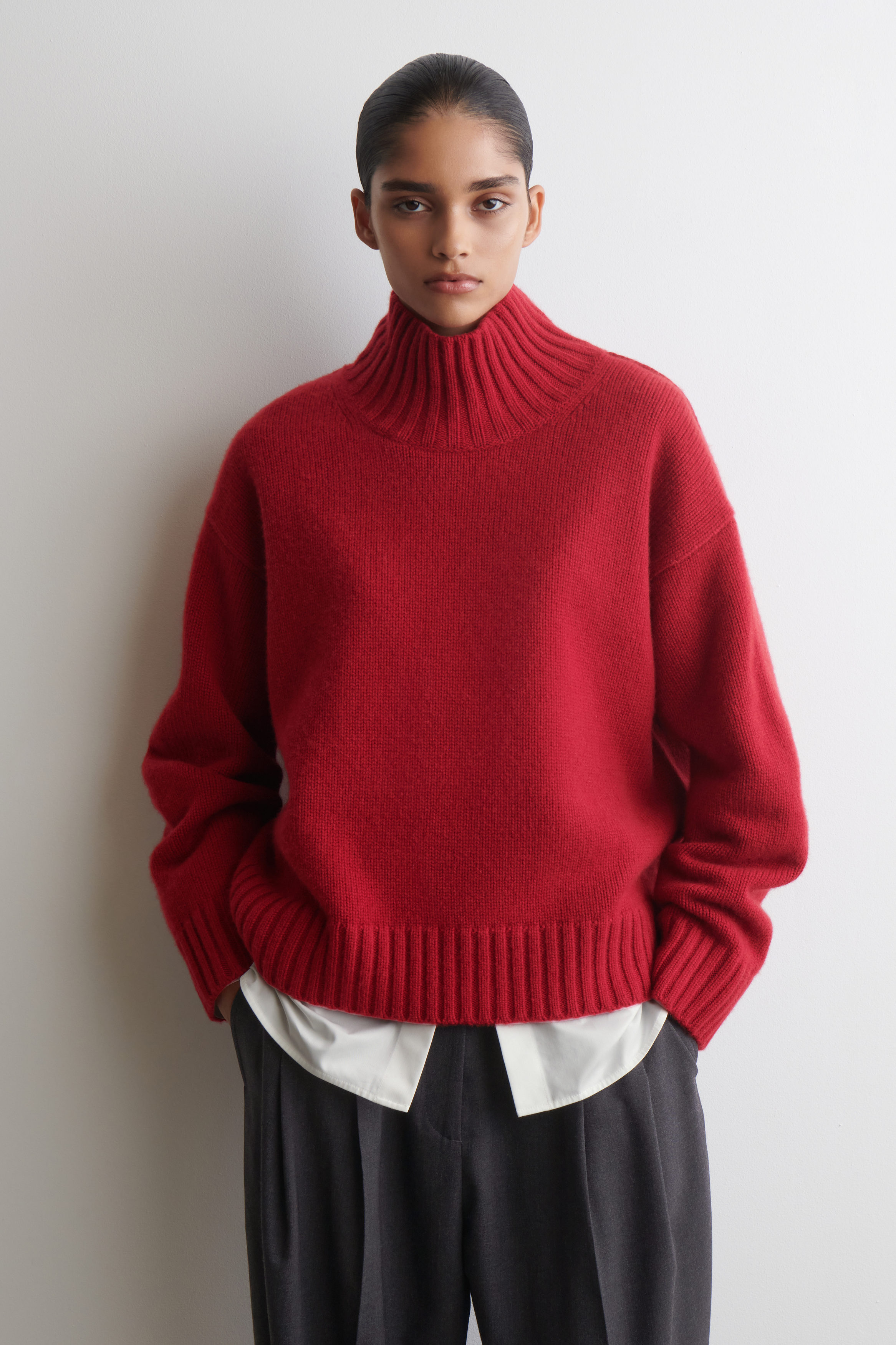 Cashmere Mock-Neck Sweater