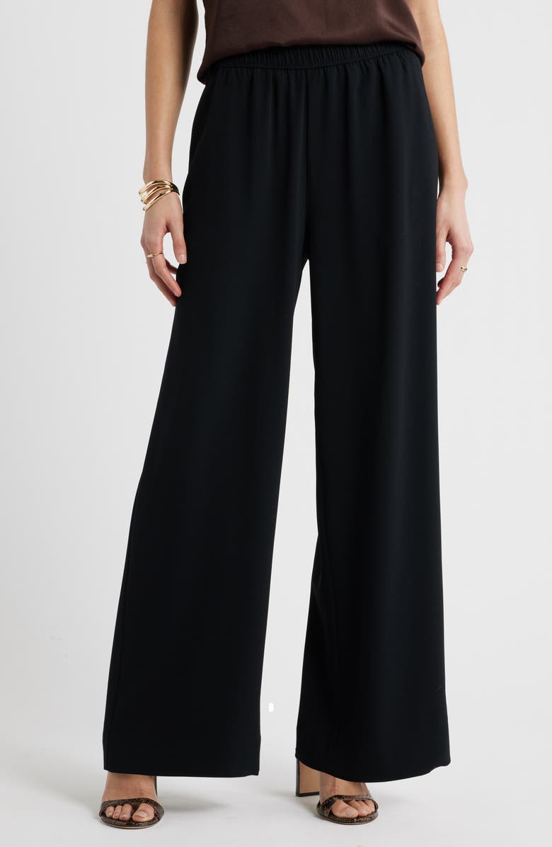 Pull-On Wide Leg Pants