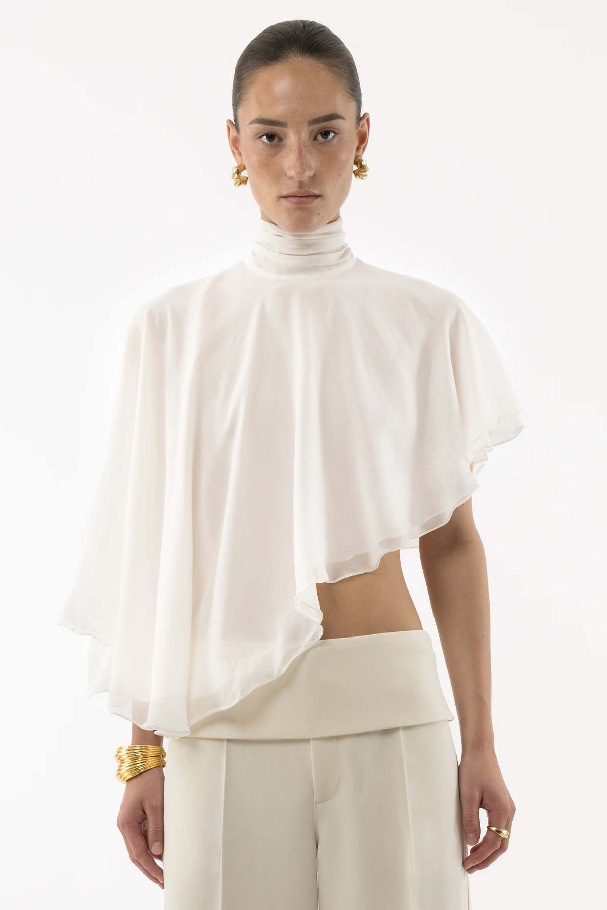 Arakii Flowy Silk Cape