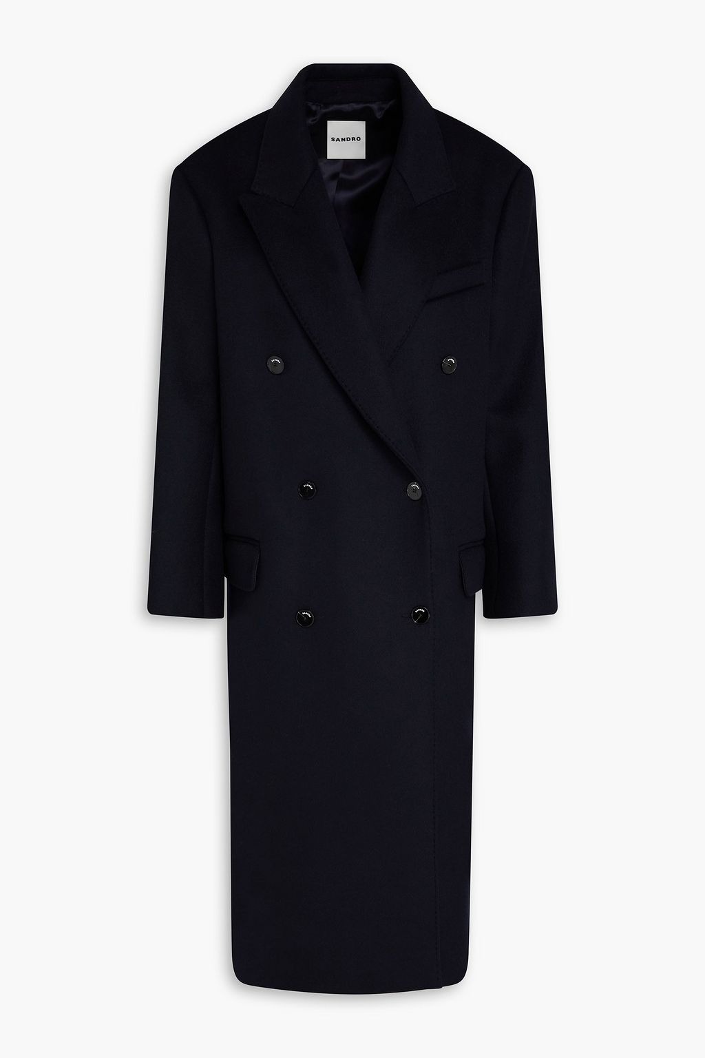 Sandro, Double-breasted wool-blend felt coat