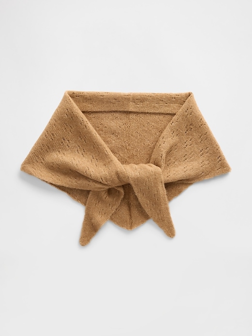 Pointelle Triangle Scarf