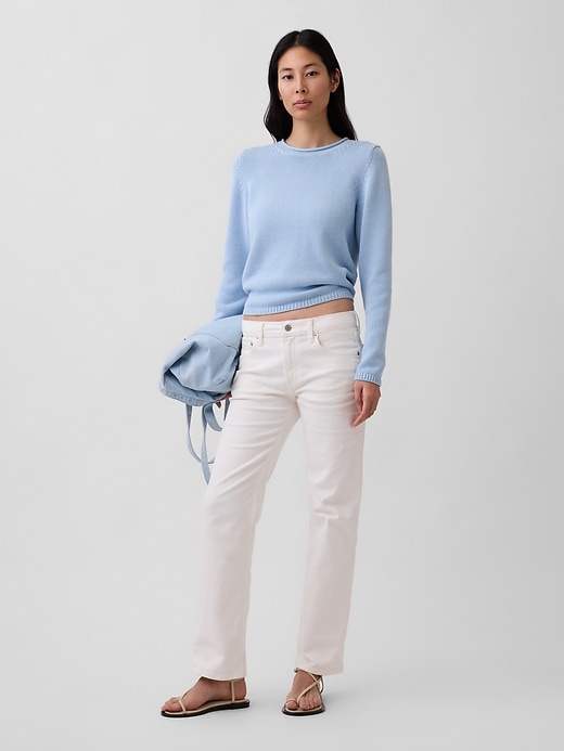 Mid Rise Relaxed Straight Jeans