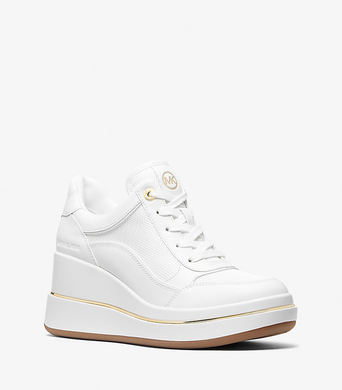 Emmy Leather and Mesh Wedge Trainer