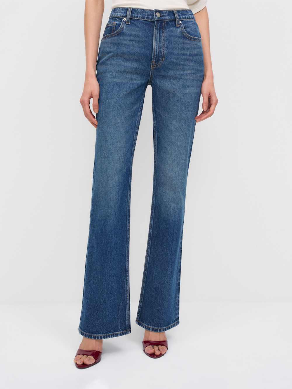 Sharon Stretch Mid Rise Bootcut Jeans