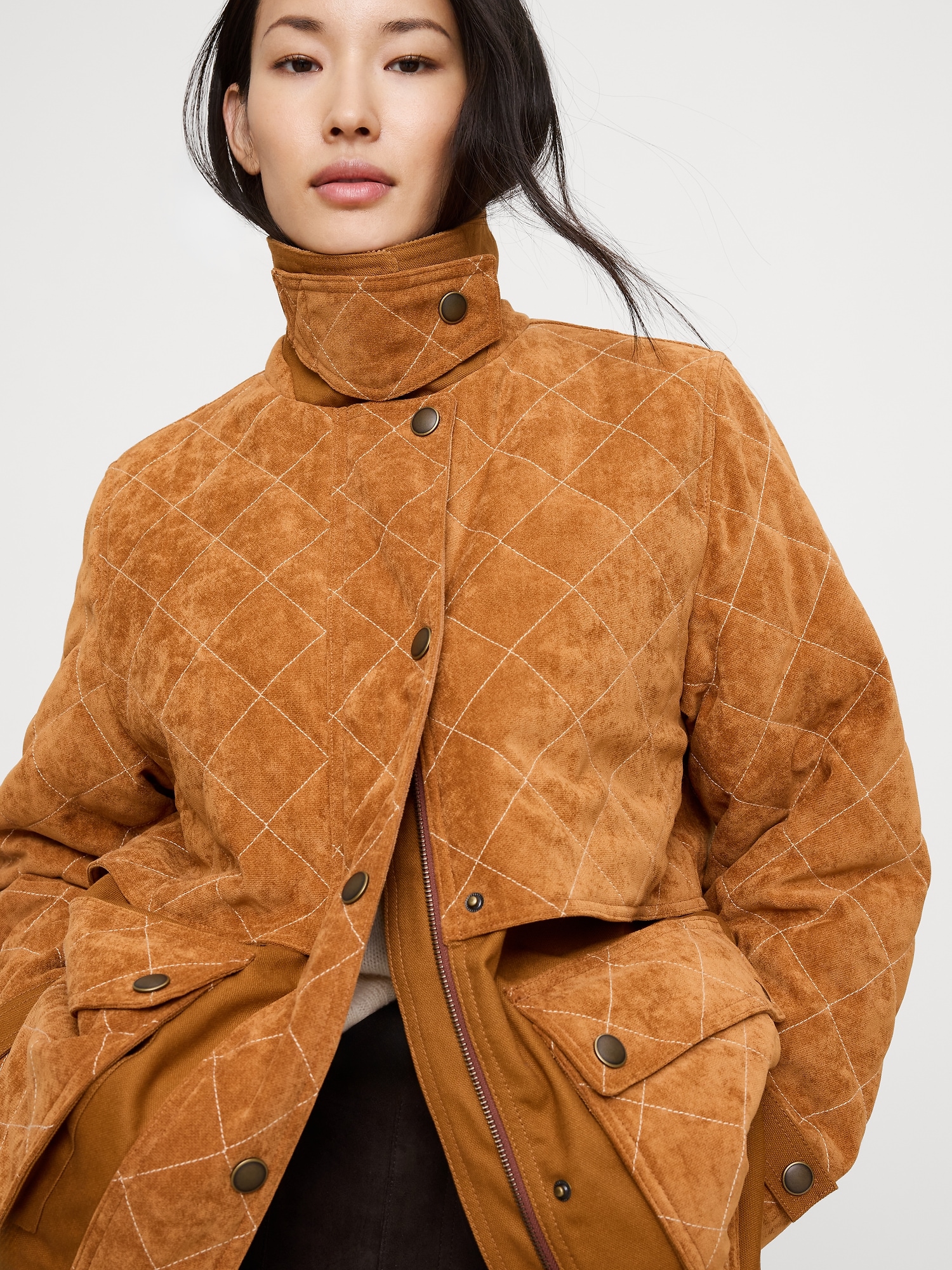 Quilted Chenille &amp; Canvas Field Jacket