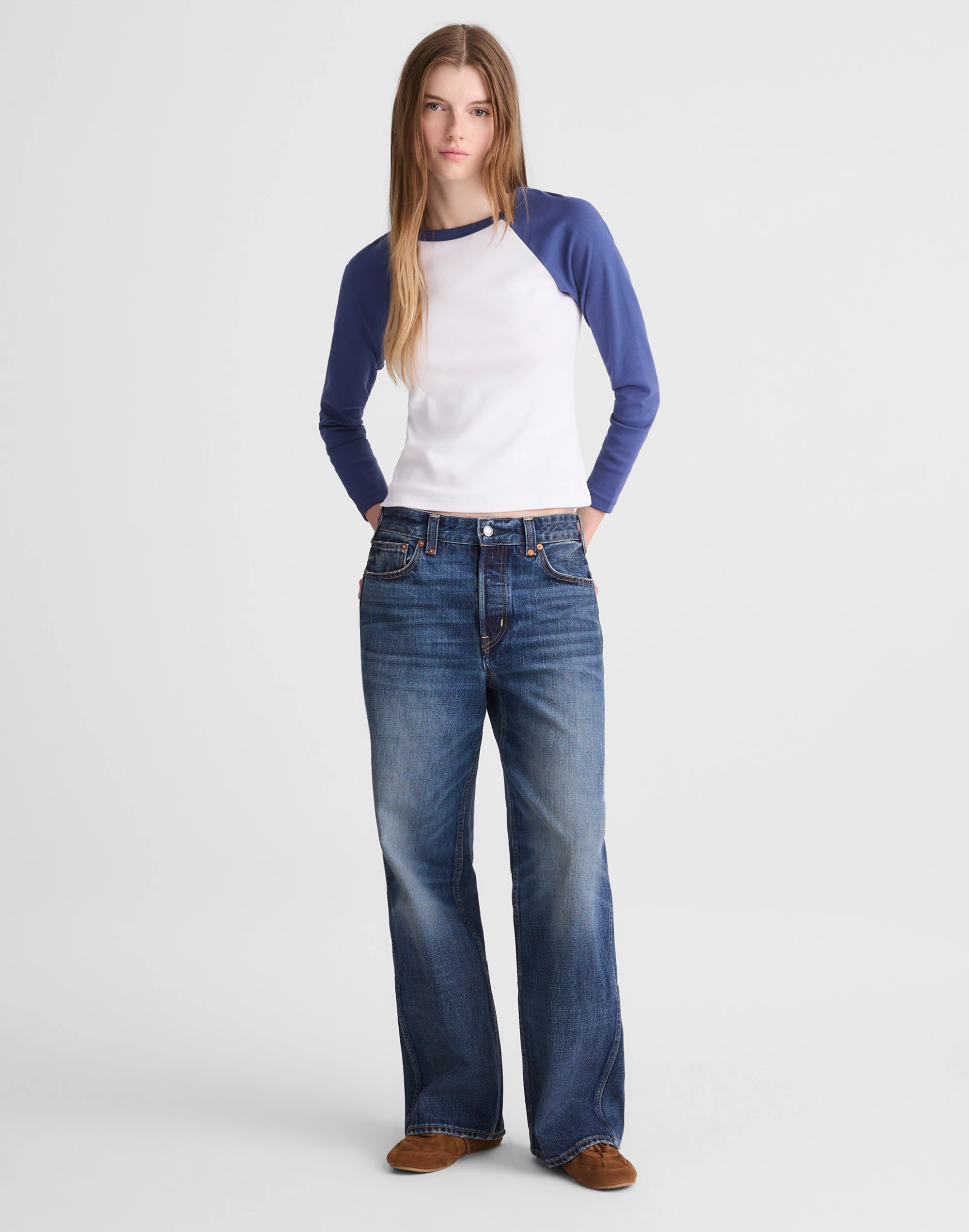 The '90s Long-Sleeve Tee in Compact Cotton