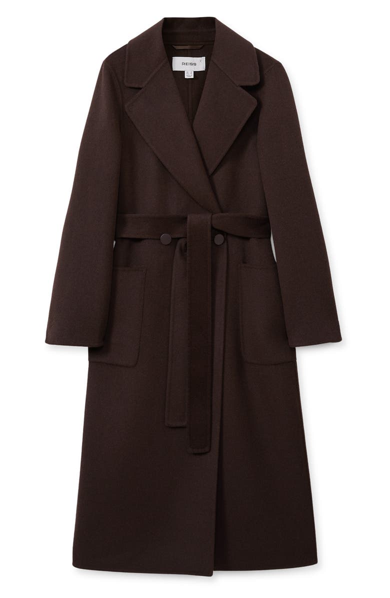 Lucia Tie Waist Wool Blend Coat