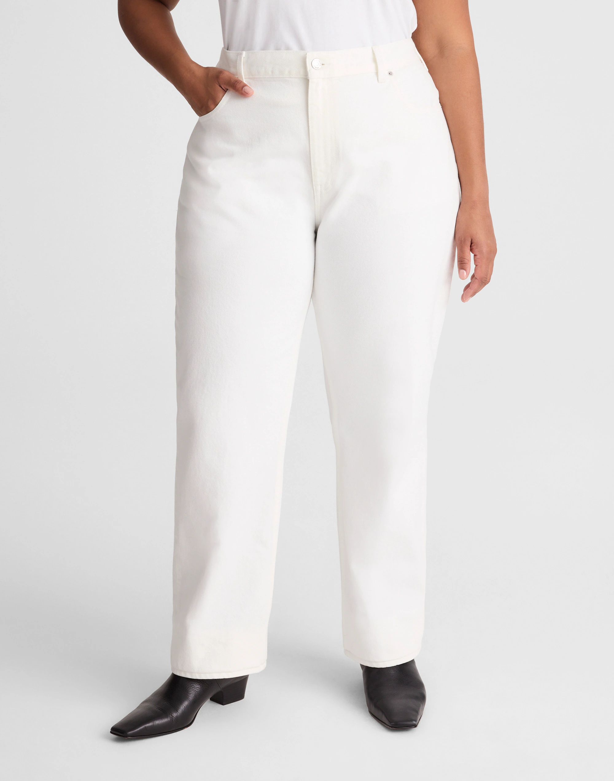 Alexa Chung for Madewell Plus Slim Boyfriend Jean in Tile White