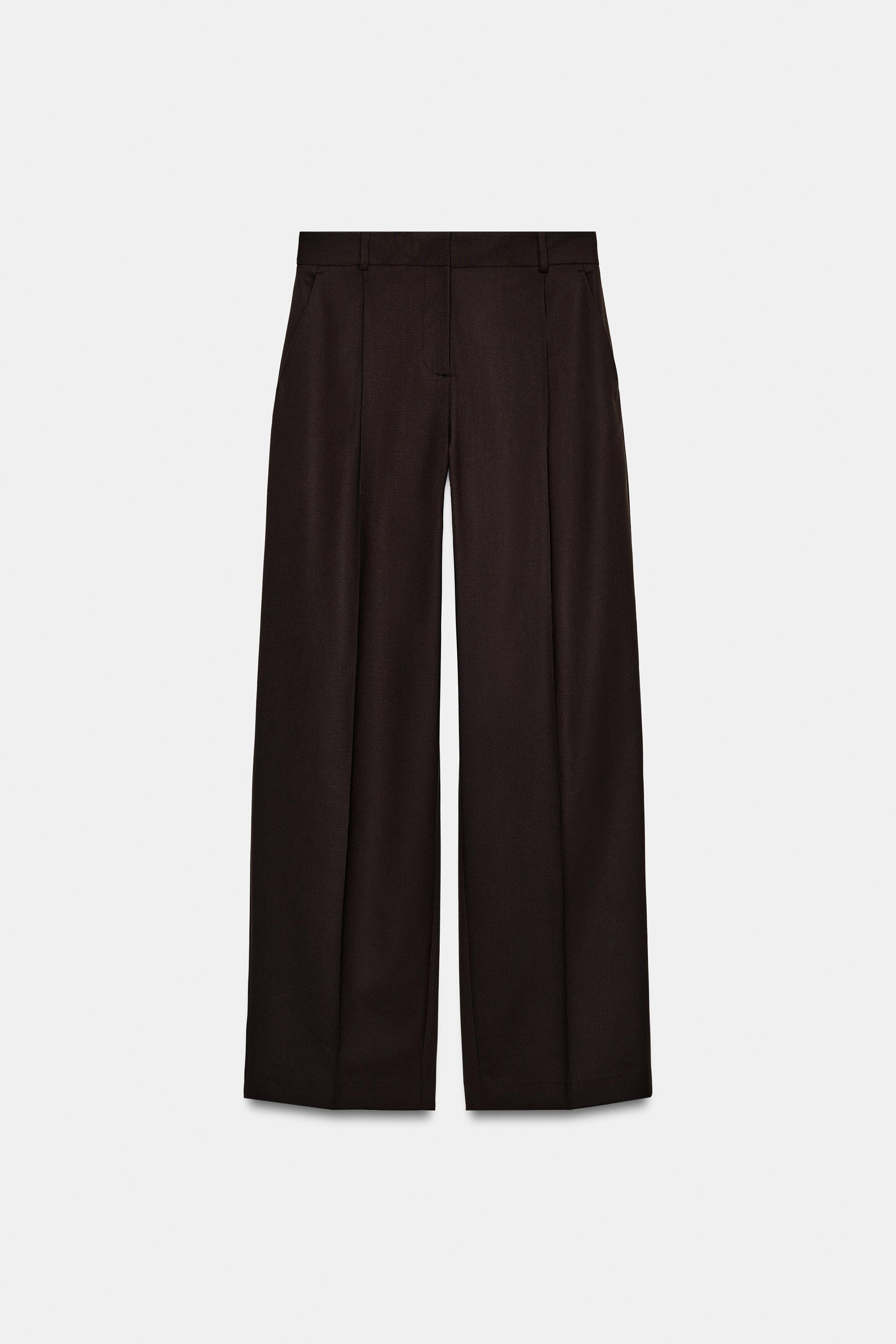 ZARA Pleated Straight Leg Pants