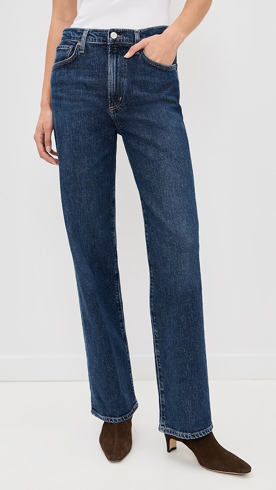Agolde Harper Jeans Mid Rise Relaxed Straight Jeans