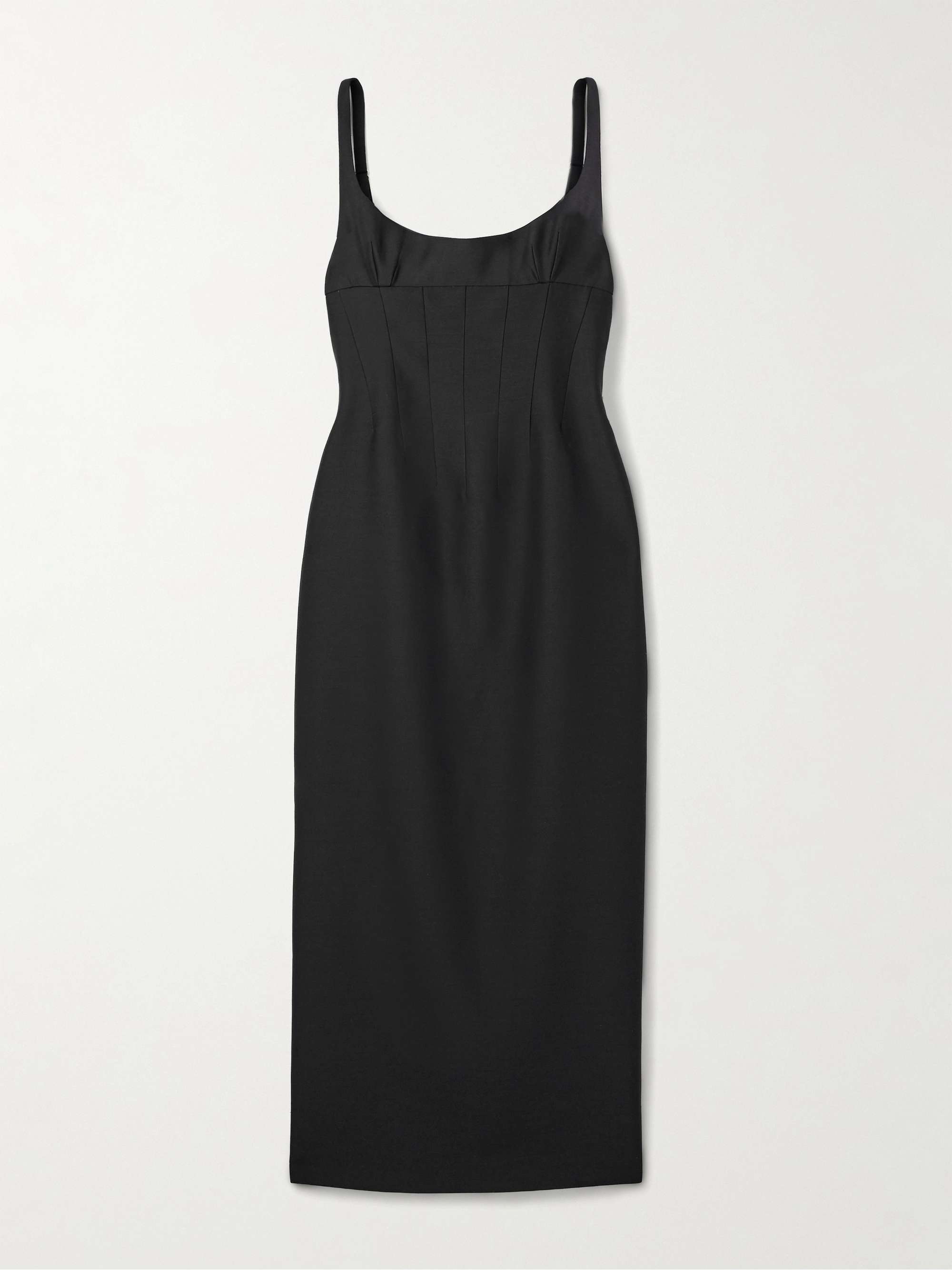 Lotte Wool and Silk-Blend Midi Dress