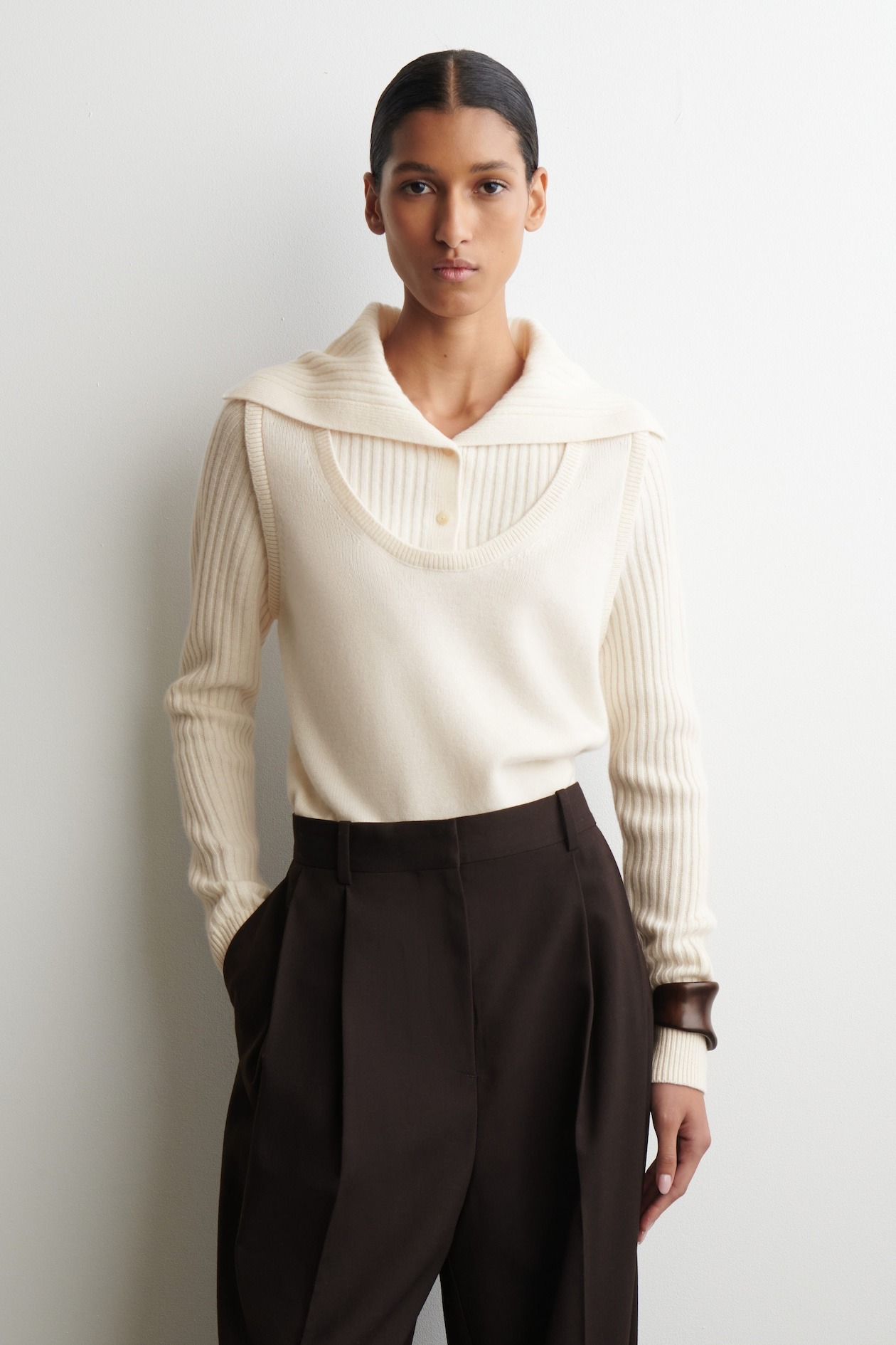 COS, Layered Merino Wool Sweater