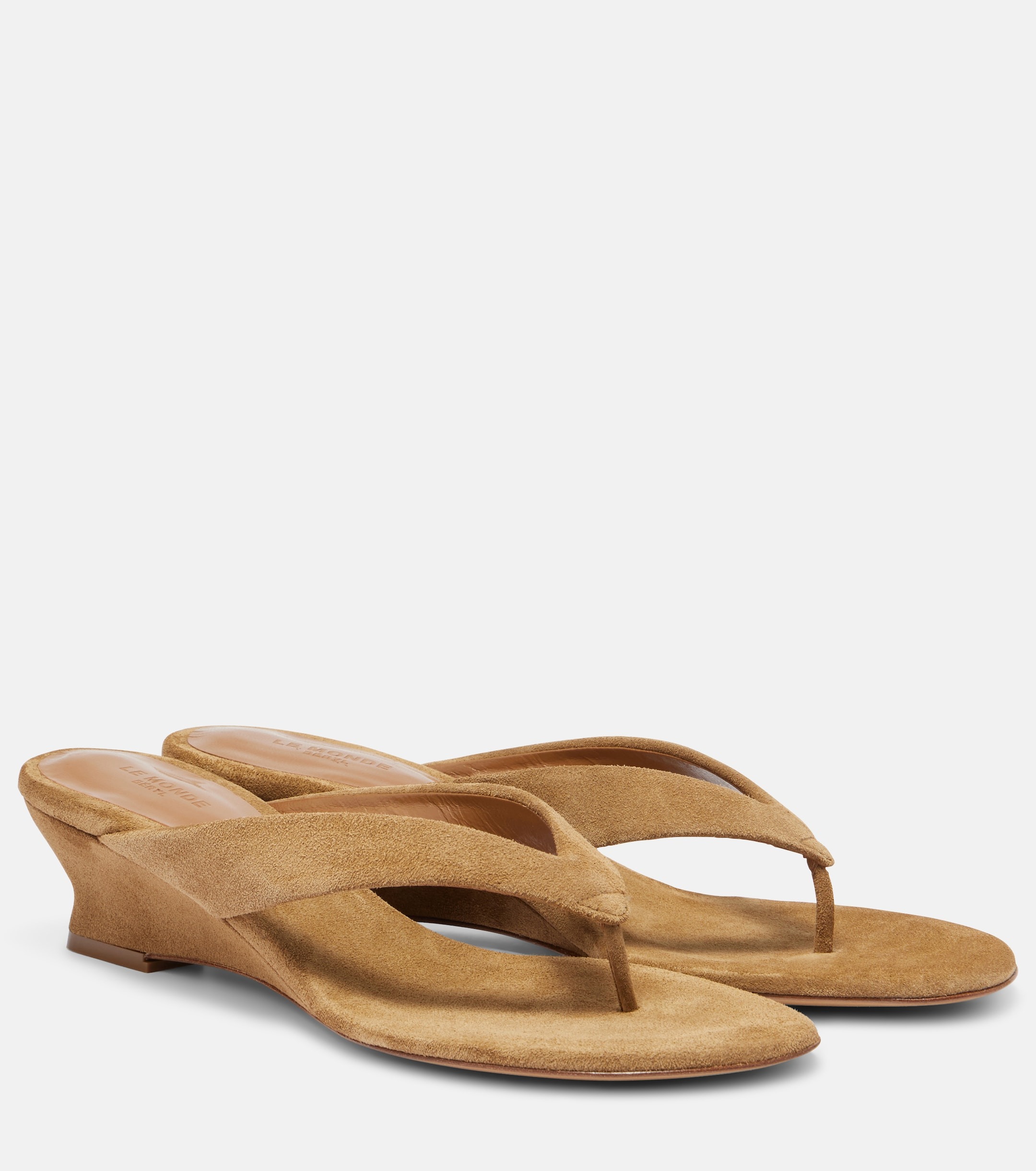 Le Monde B&eacute;ryl, Micro Wedge 40 Suede Thong Sandals