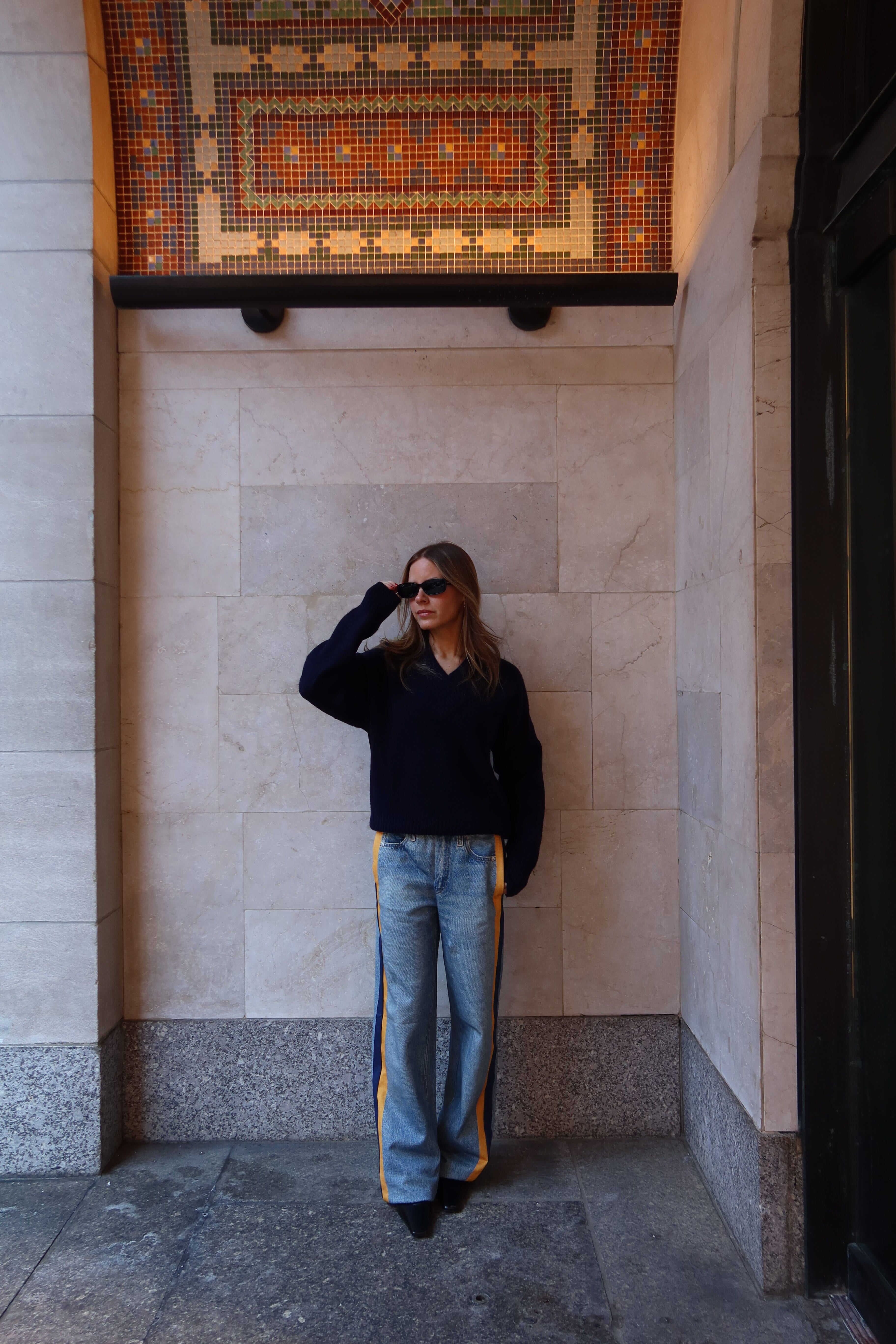 nikki wears rag &amp; Bone miramar pants