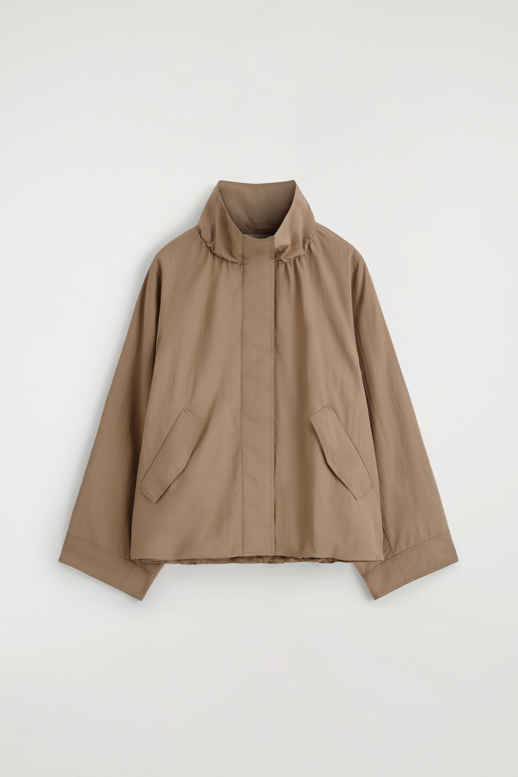 Nylon Mock-Neck Jacket