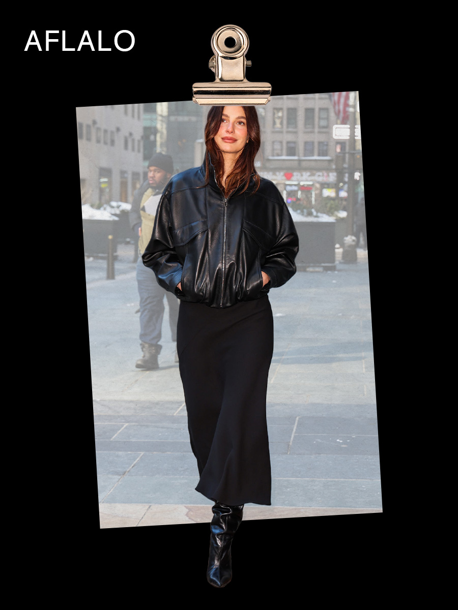 Camila Morrone wearing an AFLALO leather jacket, one of the best emerging fashion brands in 2026