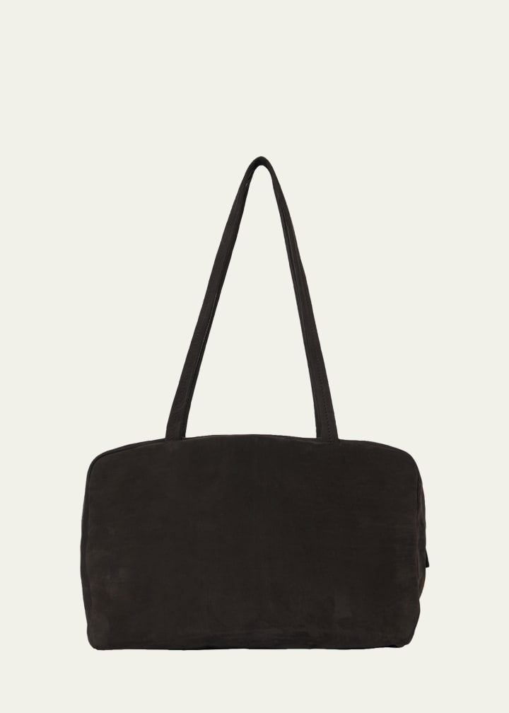 Astra Bowling Shoulder Bag in Suede