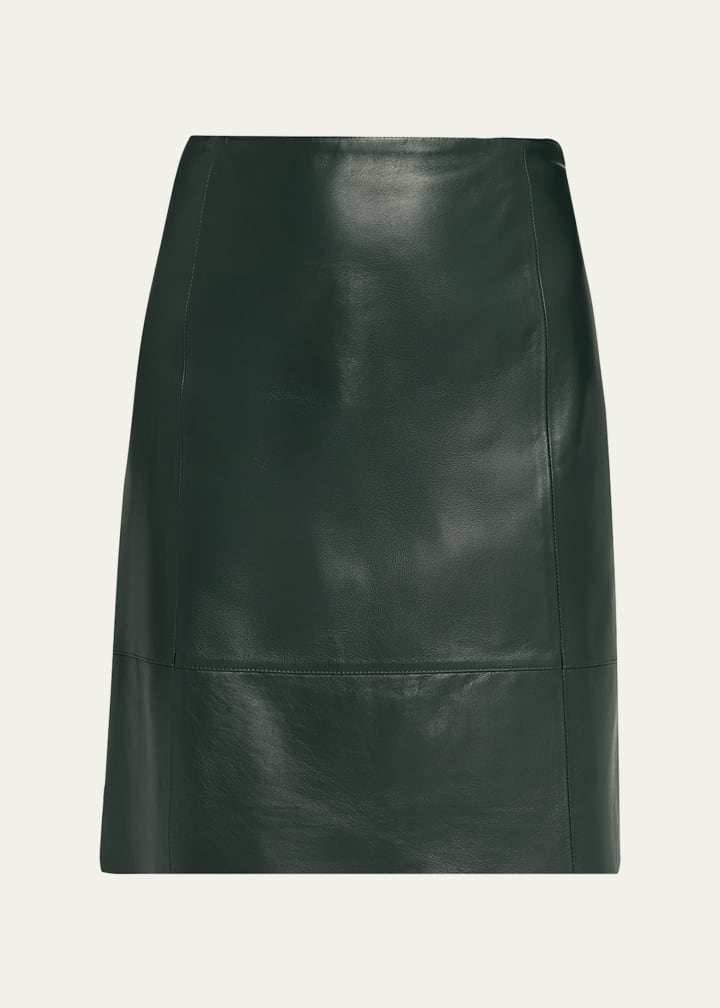 A-Line Leather Skirt