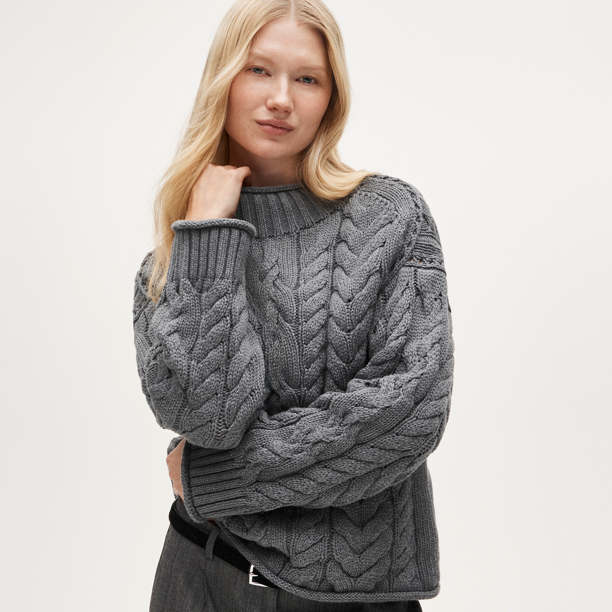 2025 Rollneck&trade; Cable-Knit Sweater