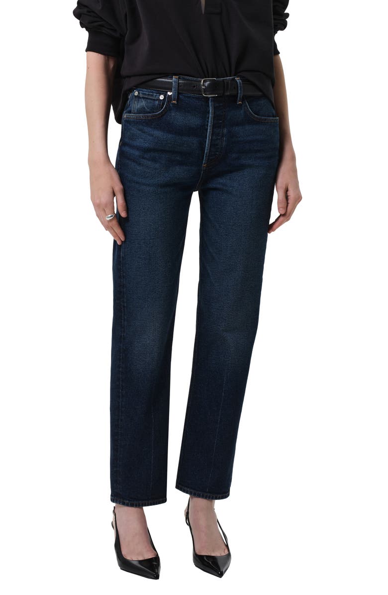Blaine High Waist Ankle Straight Leg Jeans