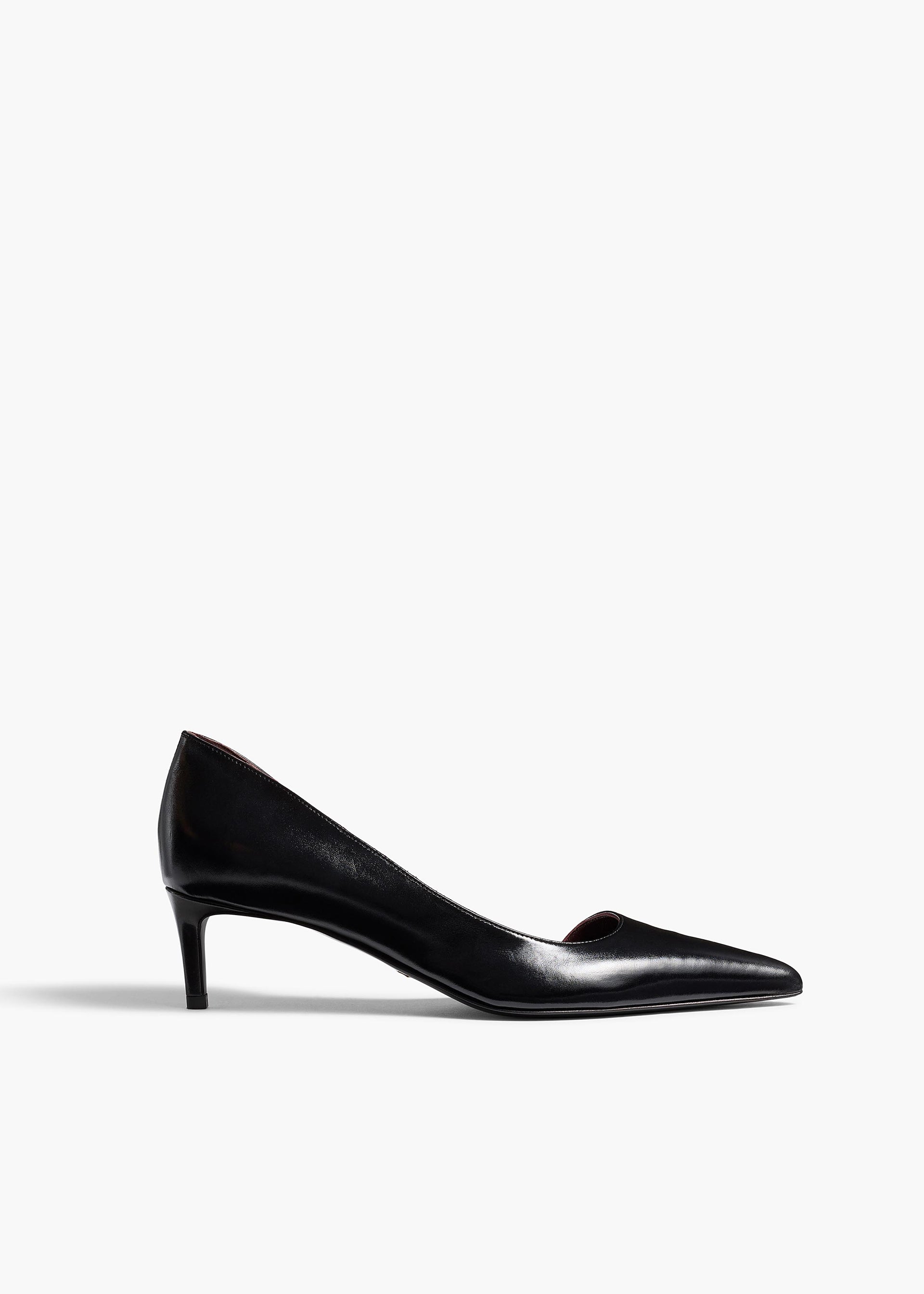 Jett D'orsay Low Pump in Black Glazed Leather - 35 / Black / Upper100%clsole100%cl