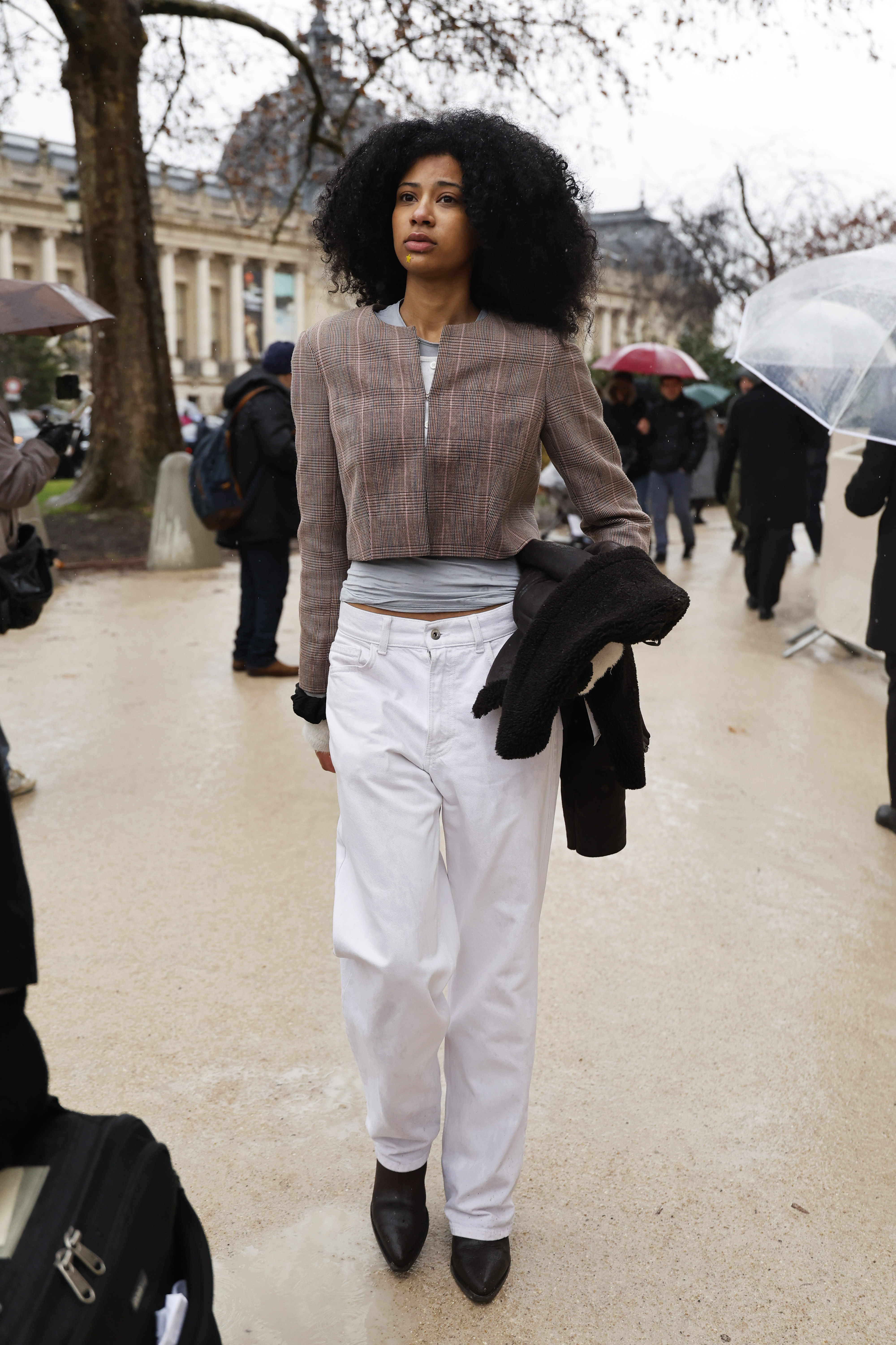 Street style at couture fashion week in Paris